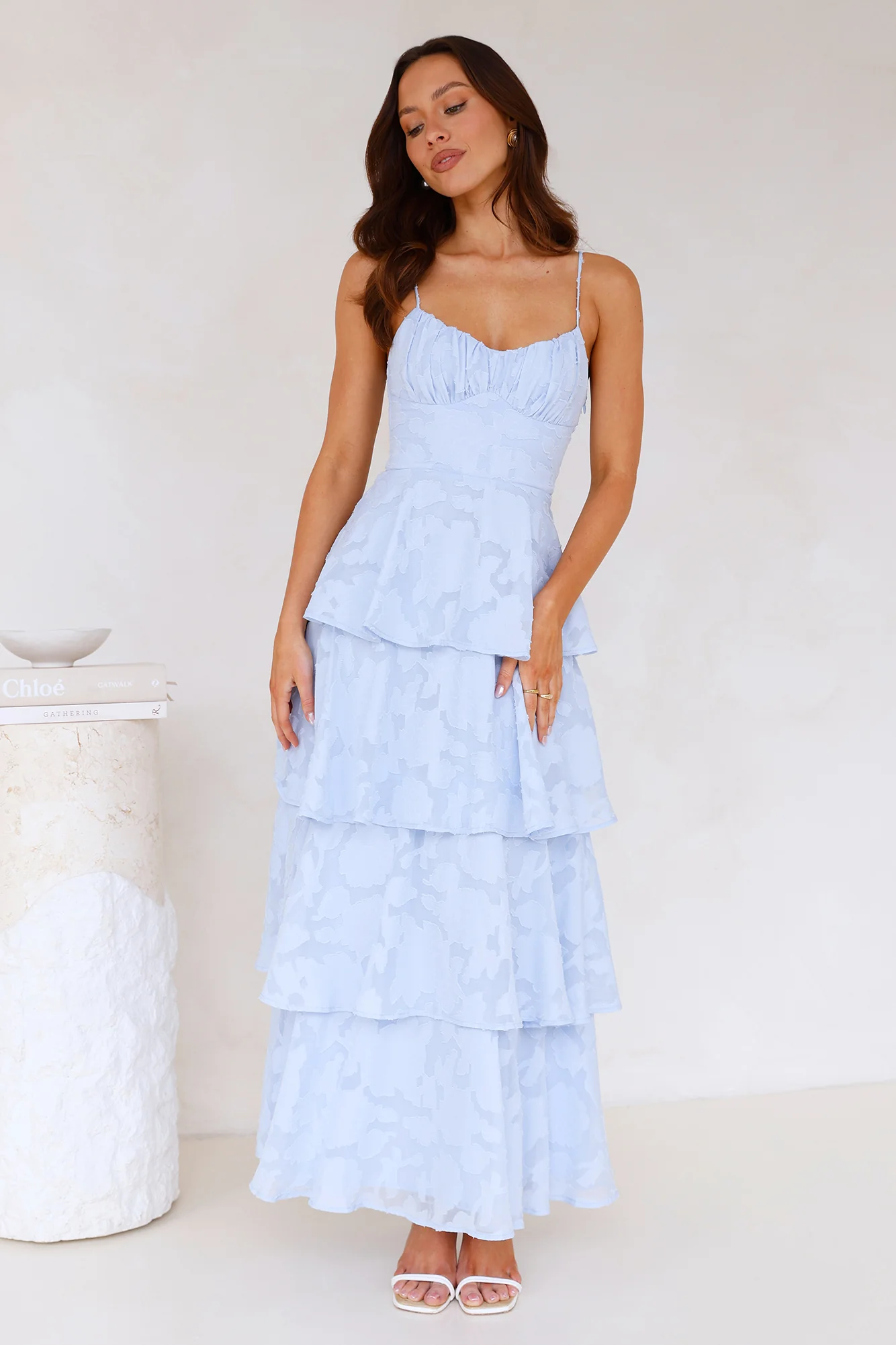 Thriving Now Maxi Dress Blue - luluinthesky