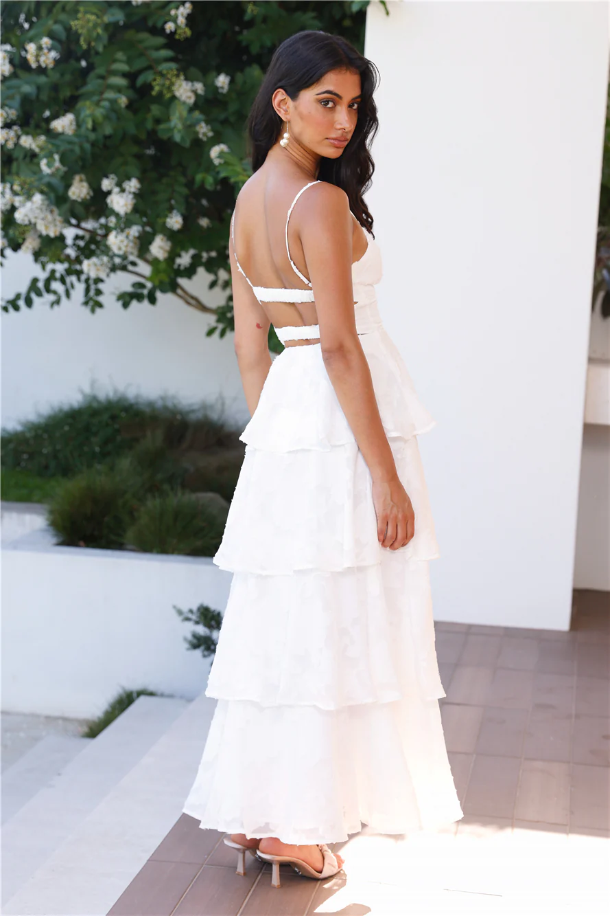 Thriving Now Maxi Dress White - luluinthesky