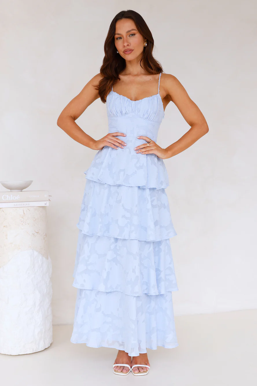 Thriving Now Maxi Dress Blue - luluinthesky