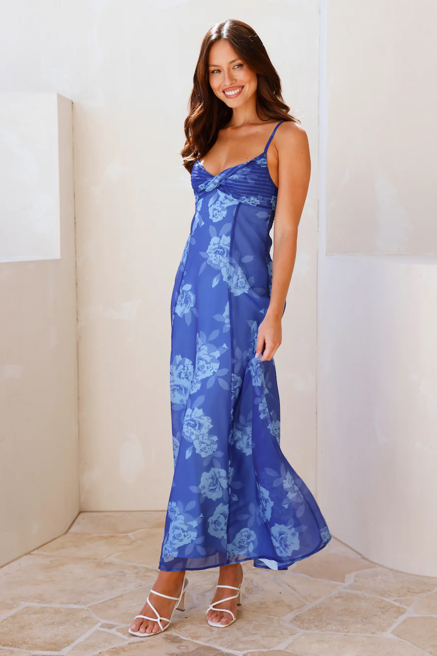 Spring Forward Maxi Dress Blue - luluinthesky