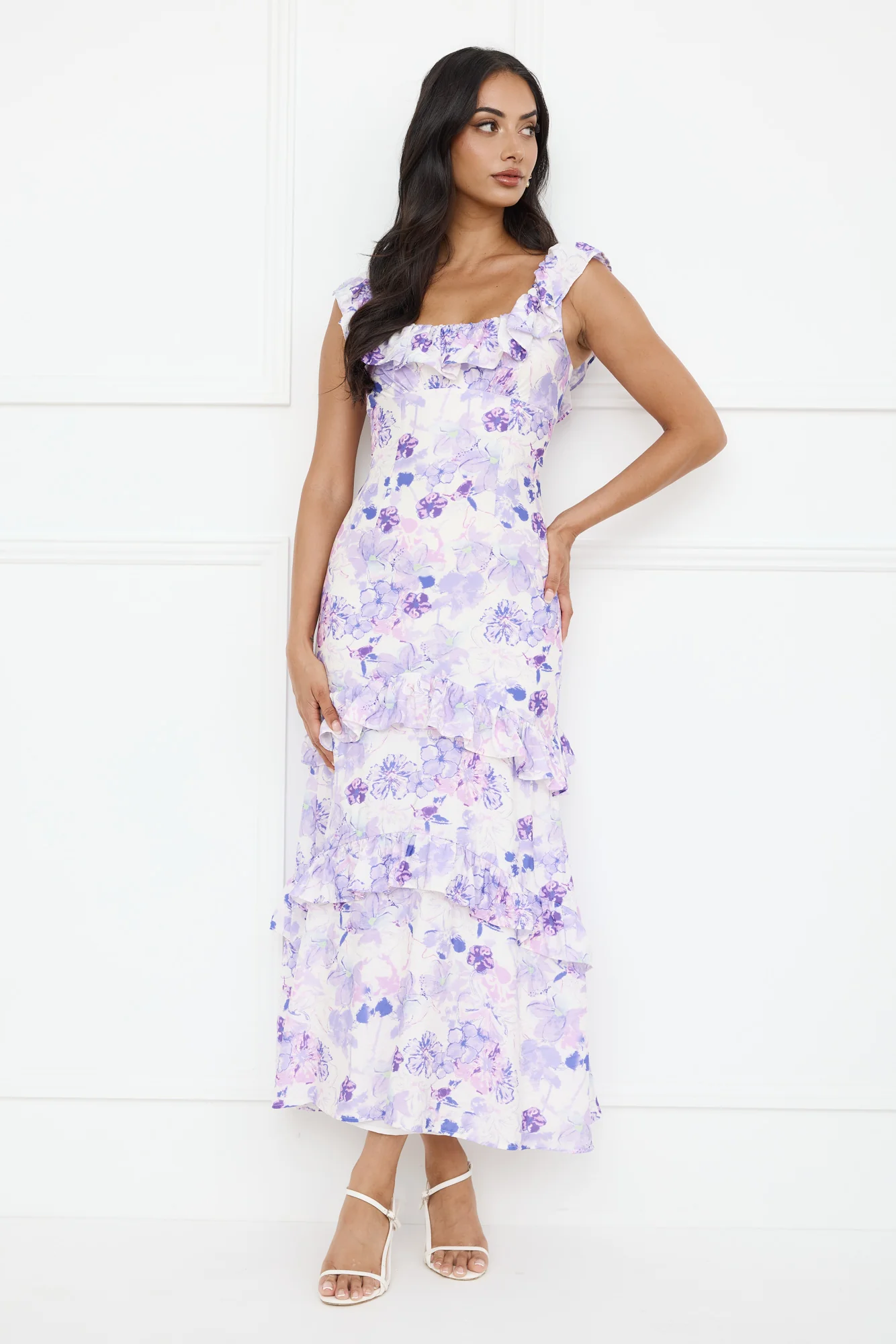 Midnight Magnolia Maxi Dress Purple - luluinthesky