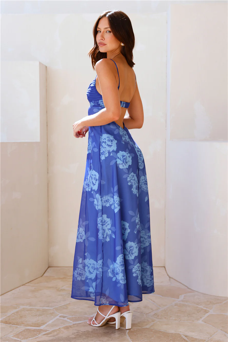 Spring Forward Maxi Dress Blue - luluinthesky