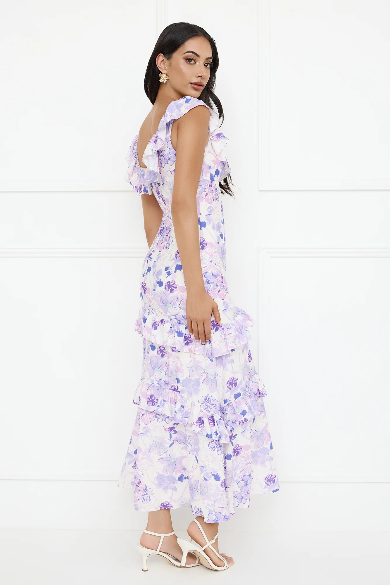 Midnight Magnolia Maxi Dress Purple - luluinthesky