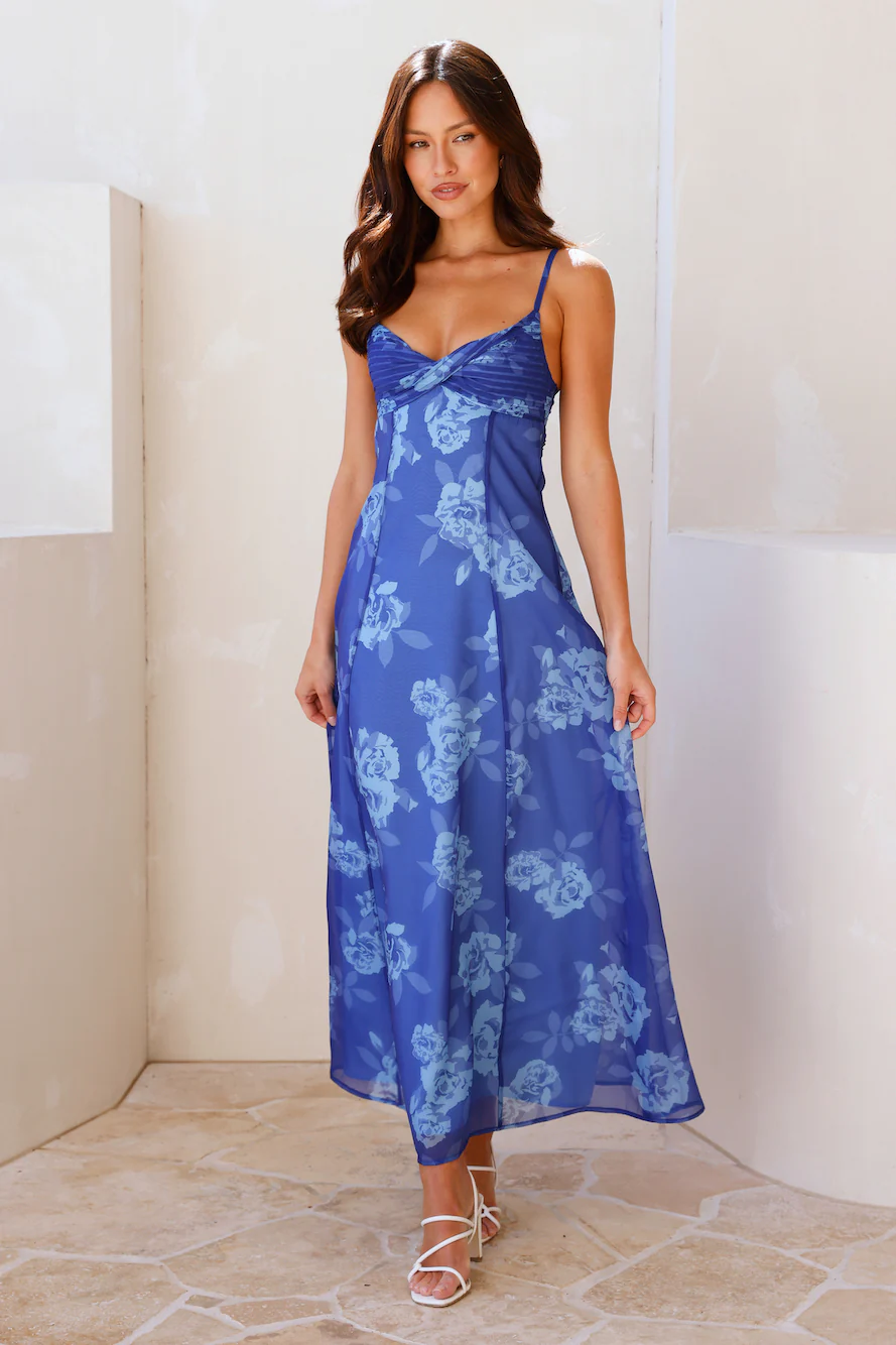 Spring Forward Maxi Dress Blue - luluinthesky