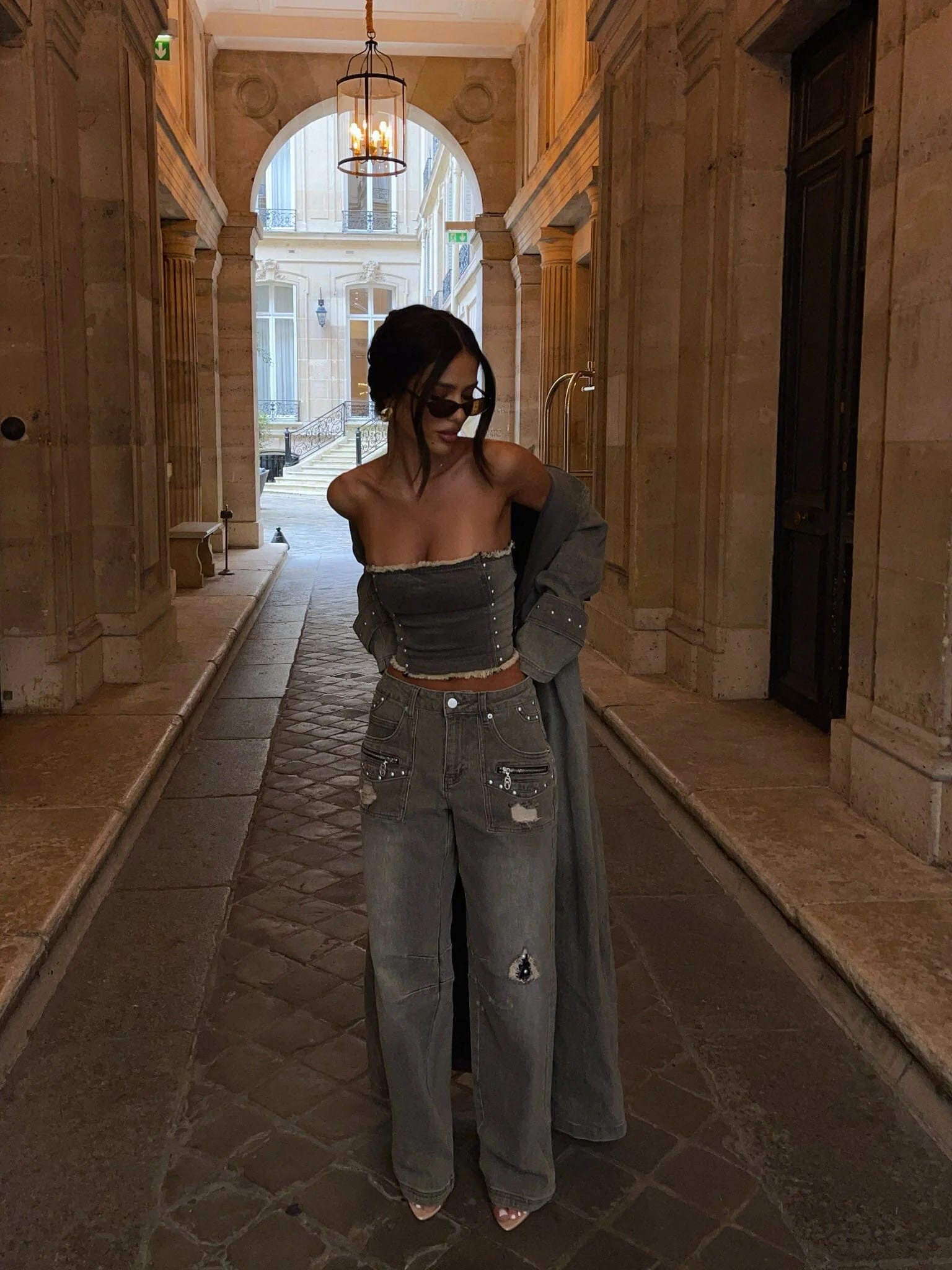 HENDRA TOP DENIM - luluinthesky