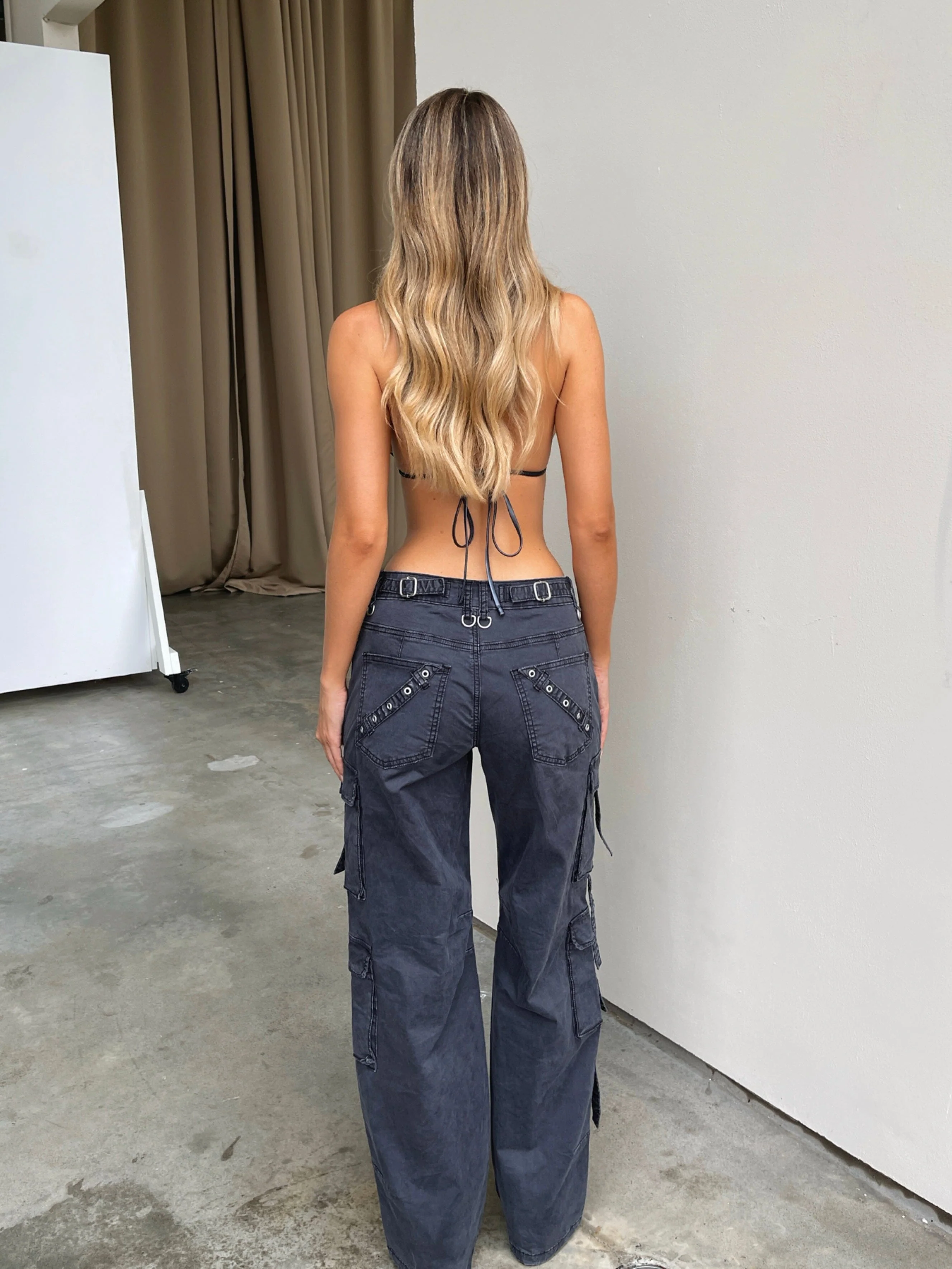 ELECTRIC CARGO PANT WASHED BLACK - luluinthesky