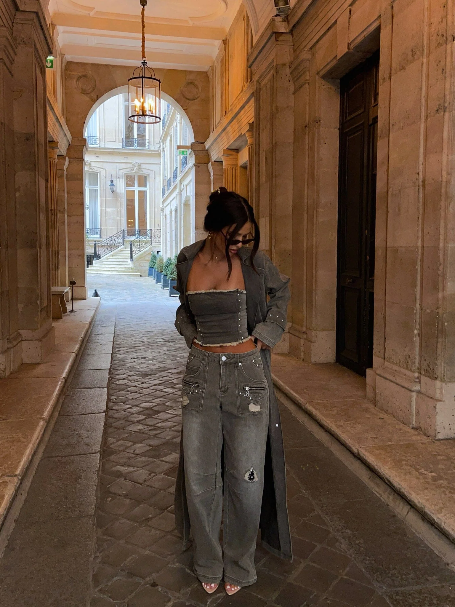 HENDRA TOP DENIM - luluinthesky