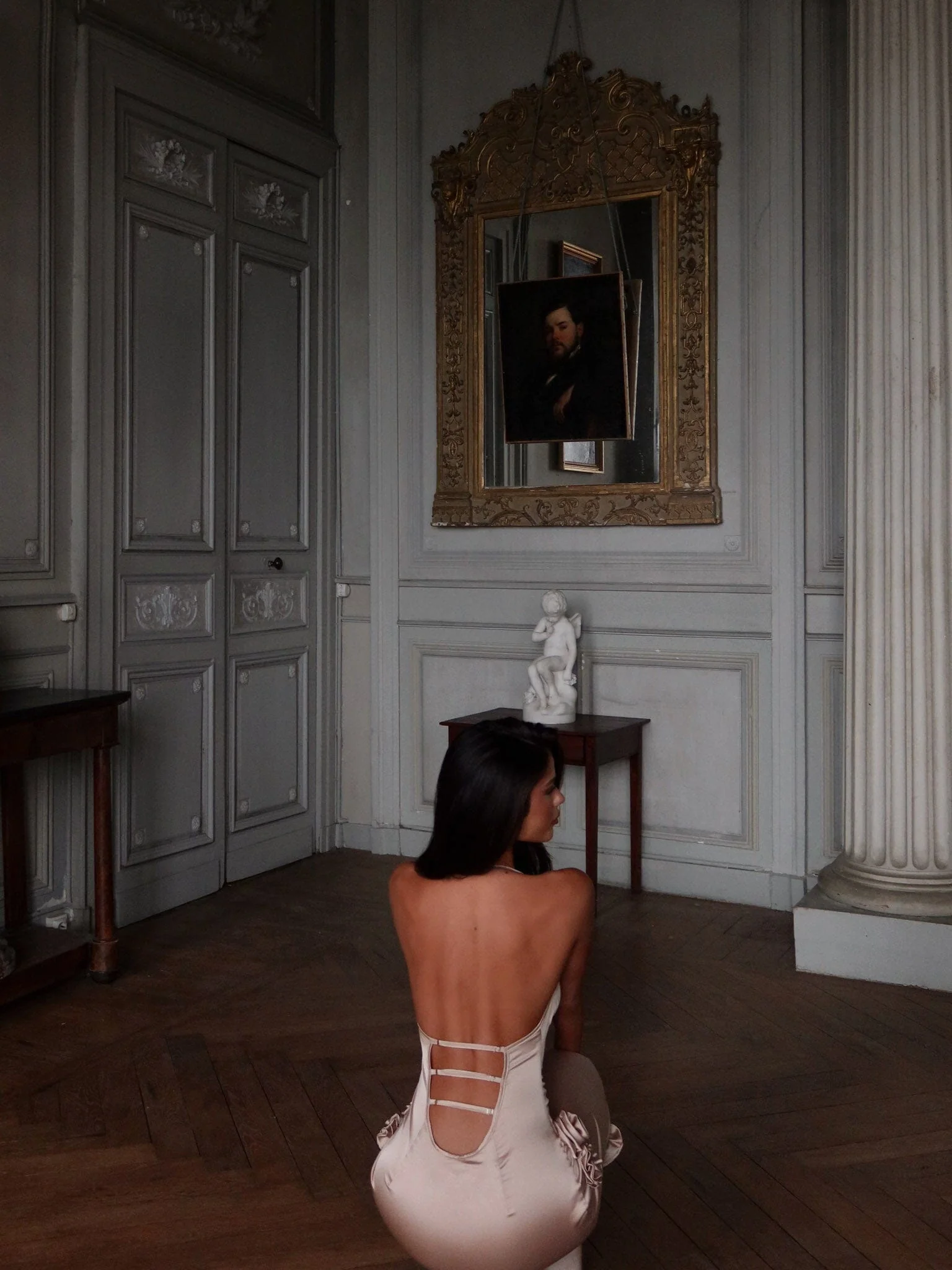 ABELLA SATIN MAXI DRESS IVORY - luluinthesky