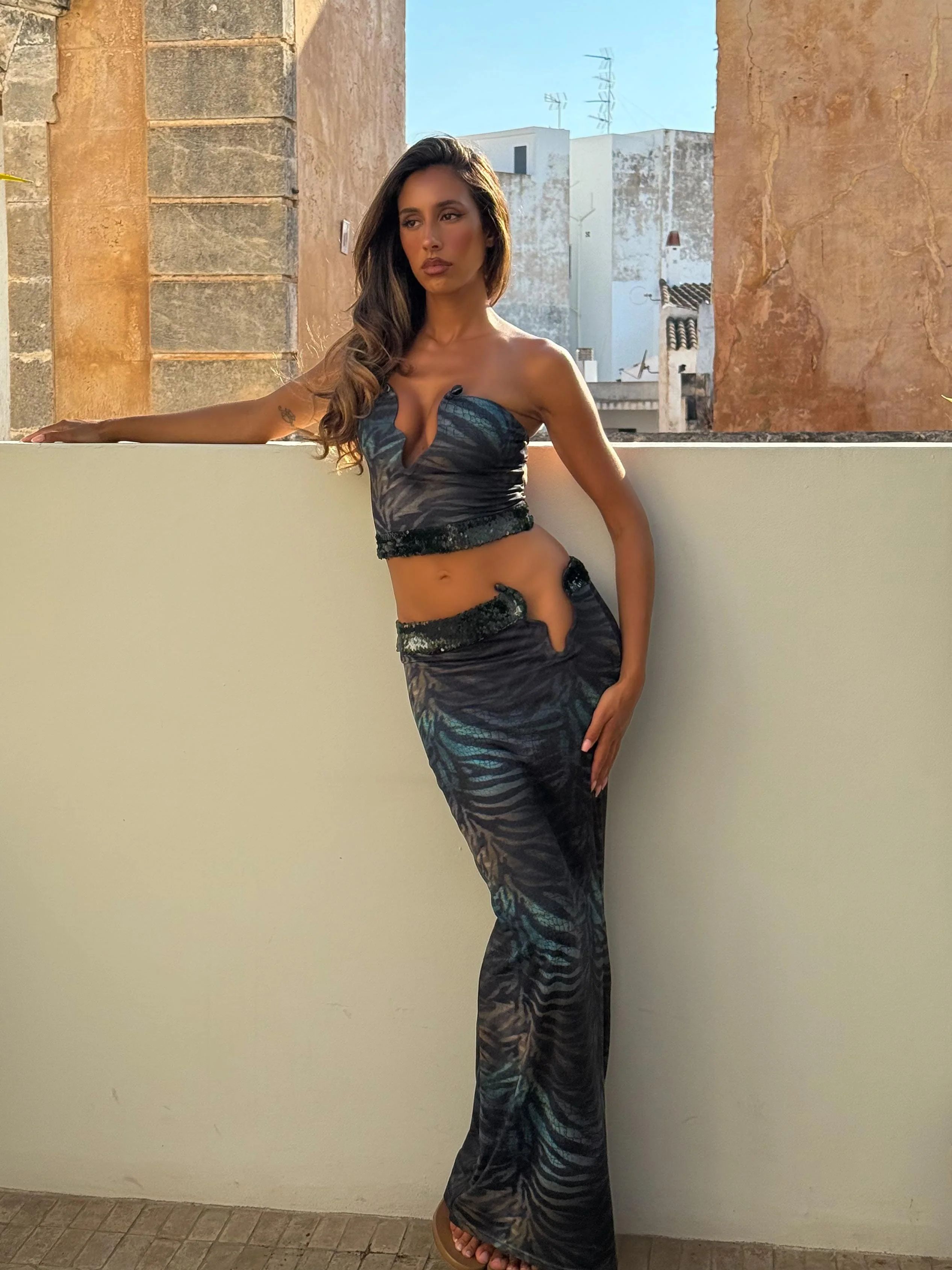 MILLIEA MAXI SKIRT MIELE - luluinthesky