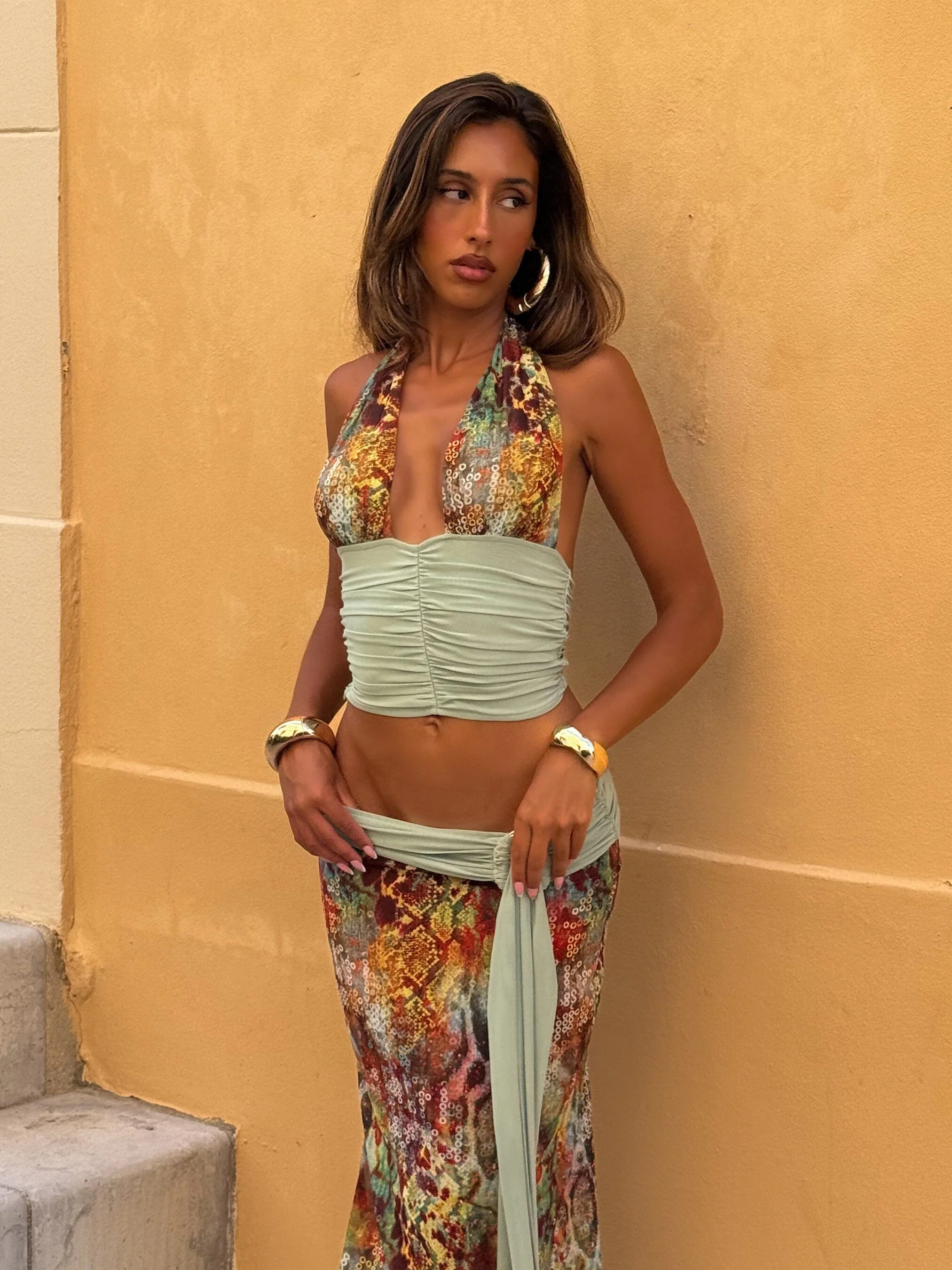 BRENNA MAXI SKIRT VIPER - luluinthesky