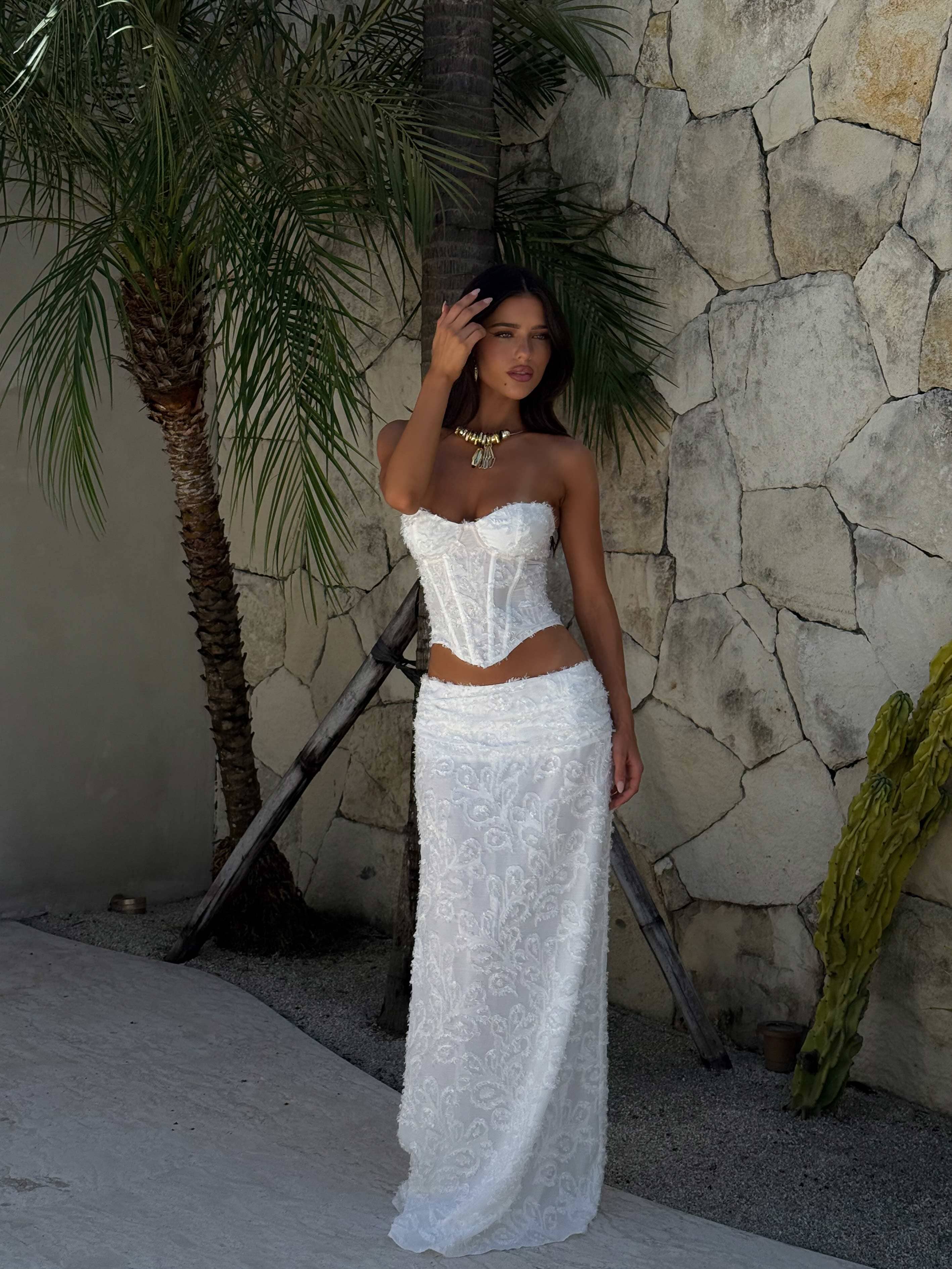 CATHERINE SKIRT IVORY - luluinthesky