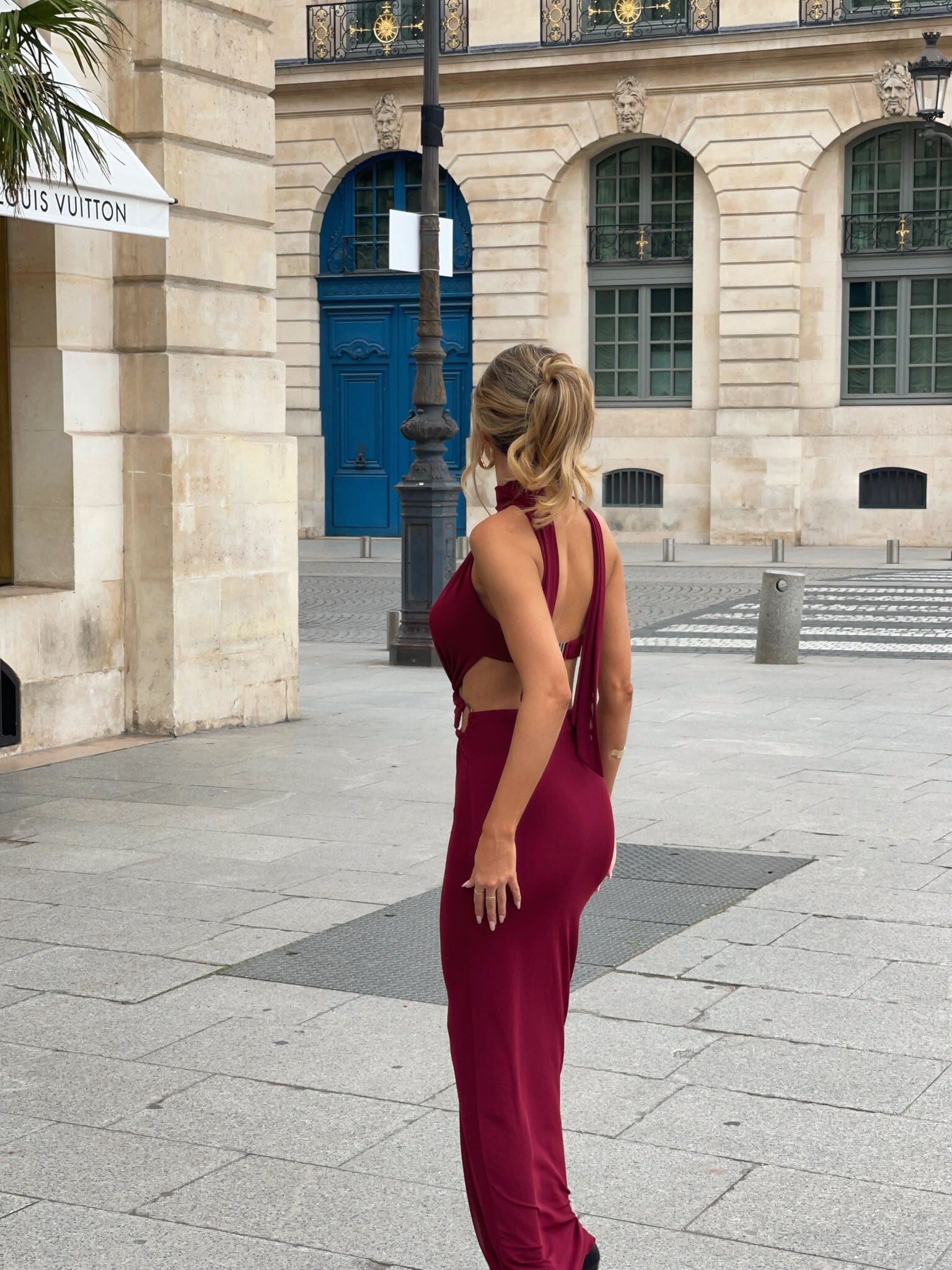 SABINE MAXI DRESS DEEP RED - luluinthesky