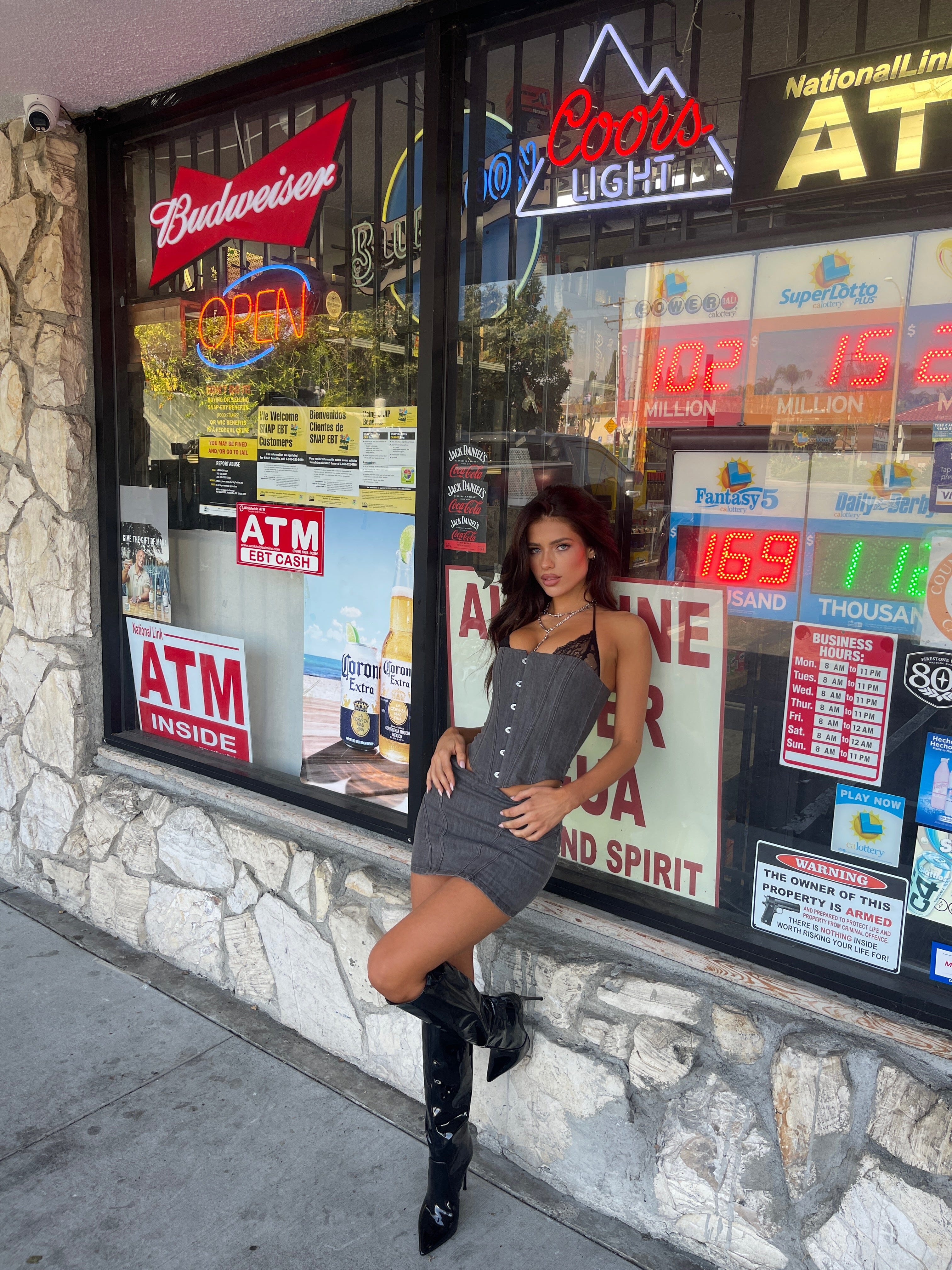 JULISSA MINI SKIRT DENIM - luluinthesky