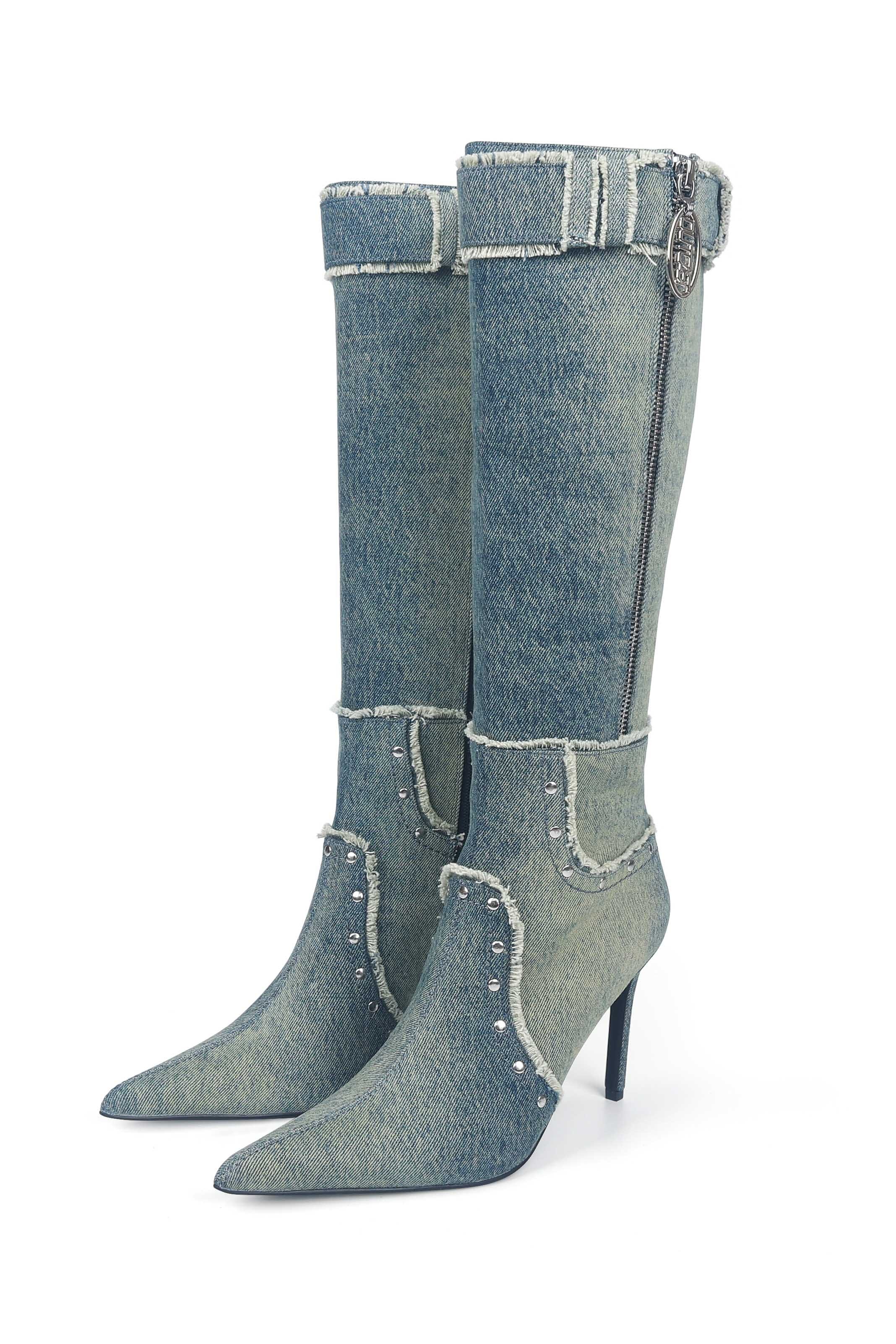 CINDY DENIM BOOTS - luluinthesky