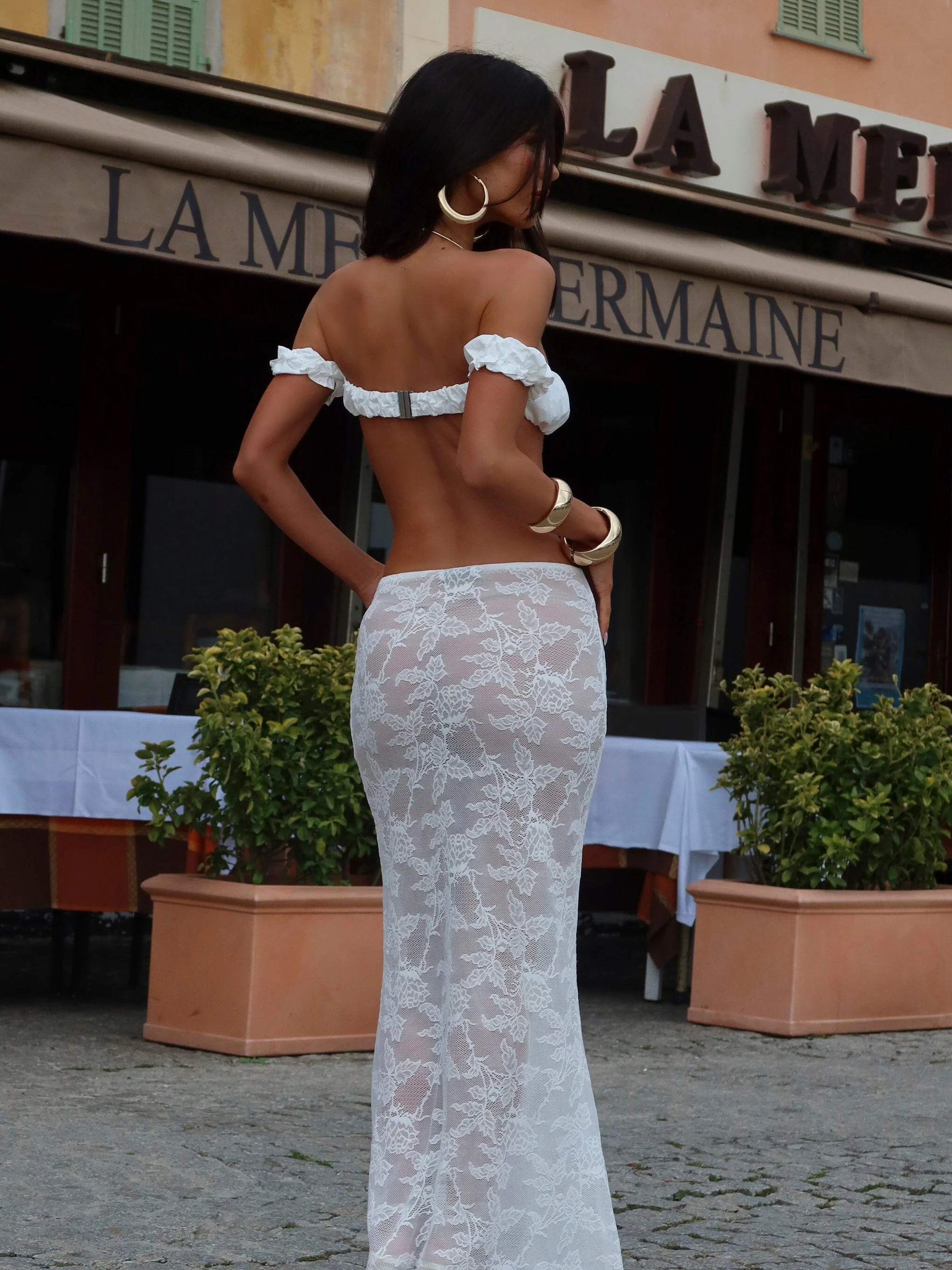 HEATHA MAXI SKIRT WHITE - luluinthesky