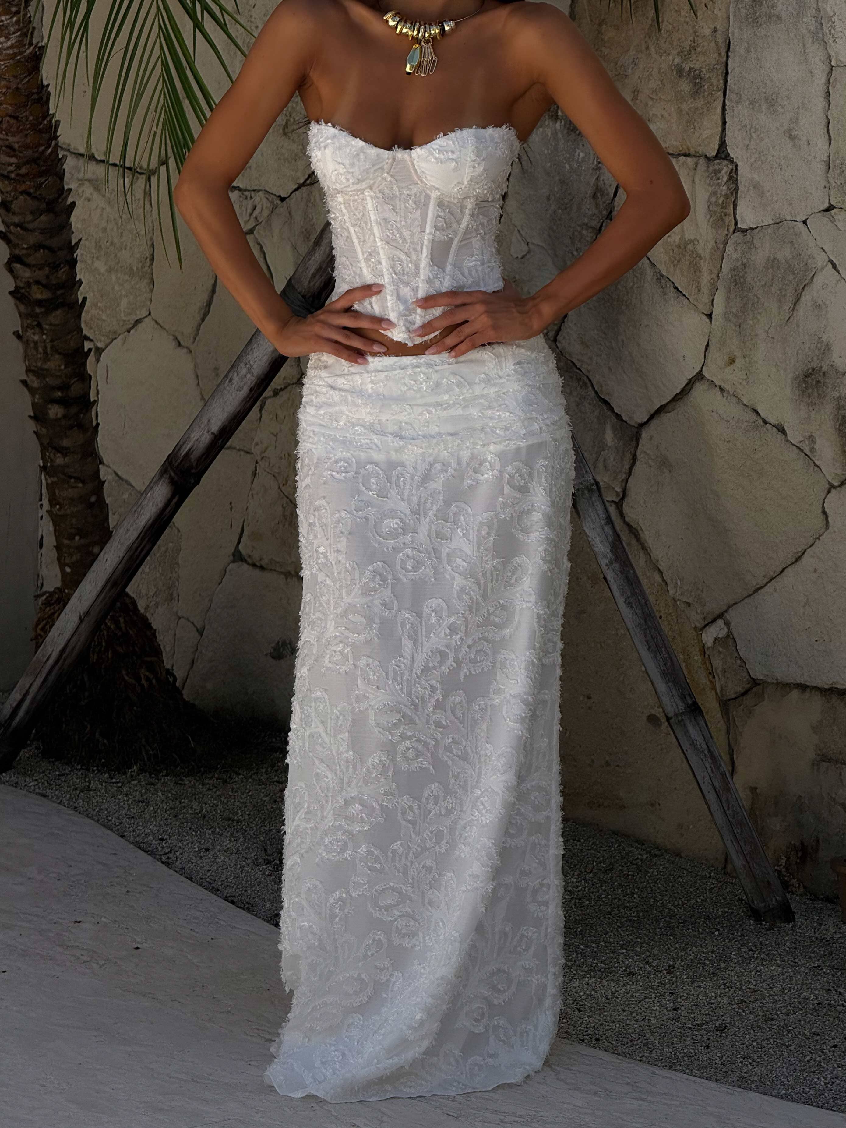 CATHERINE CORSET TOP IVORY - luluinthesky