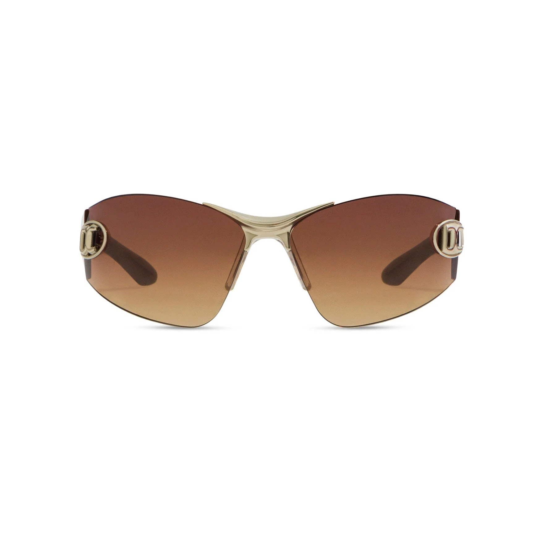 SIGNATURE FRAMELESS SUNGLASSES TAN - luluinthesky