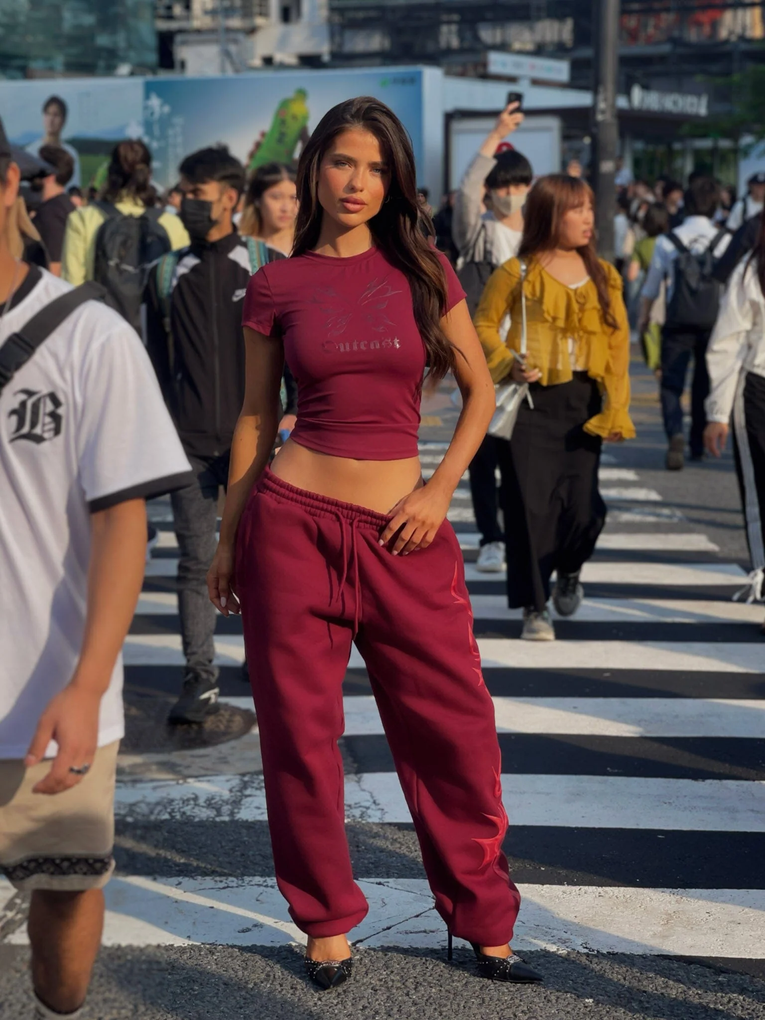 KARINA SWEATPANTS CHERRY - luluinthesky