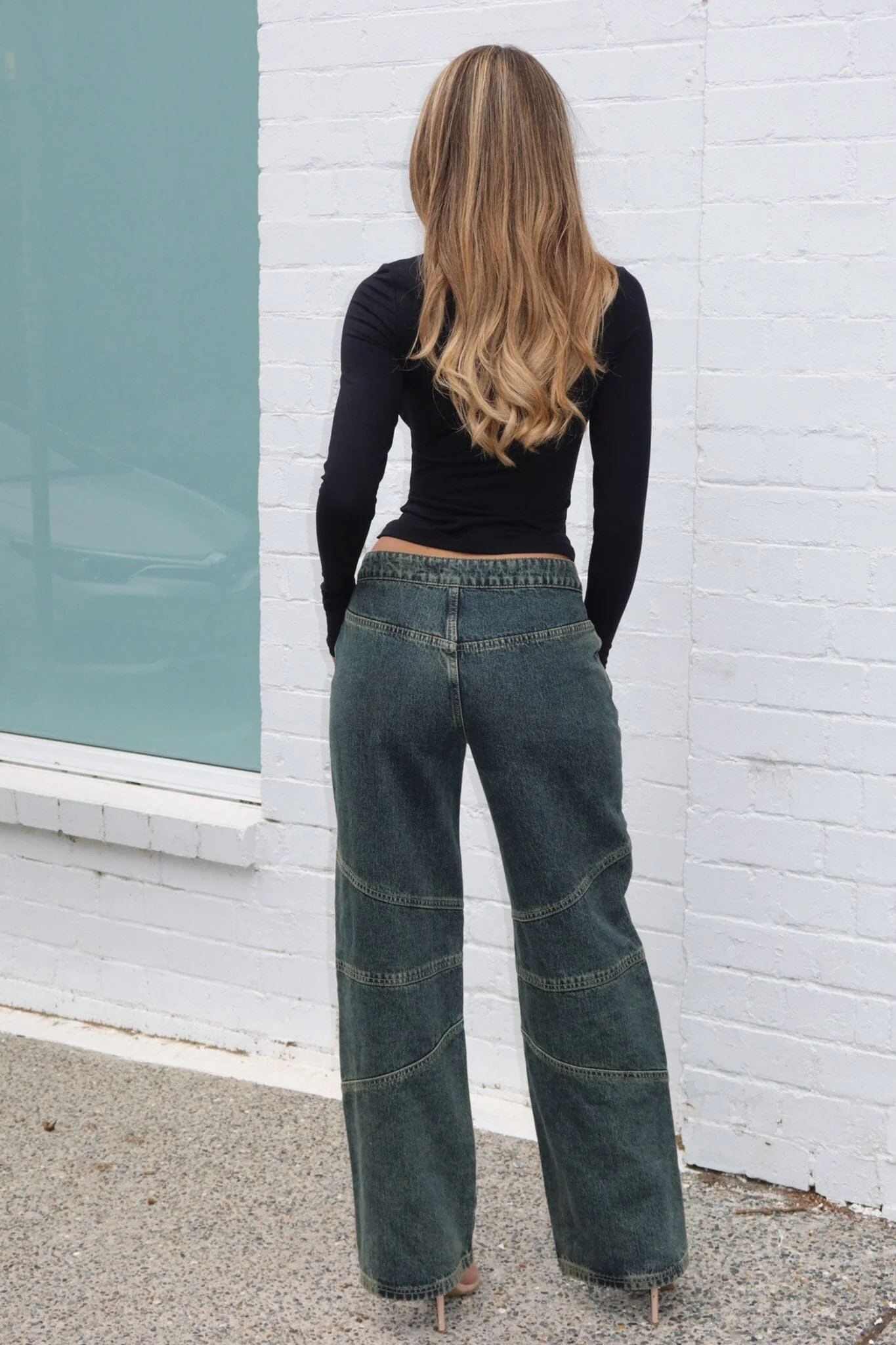 COLTER LONG SLEEVE TOP BLACK - luluinthesky