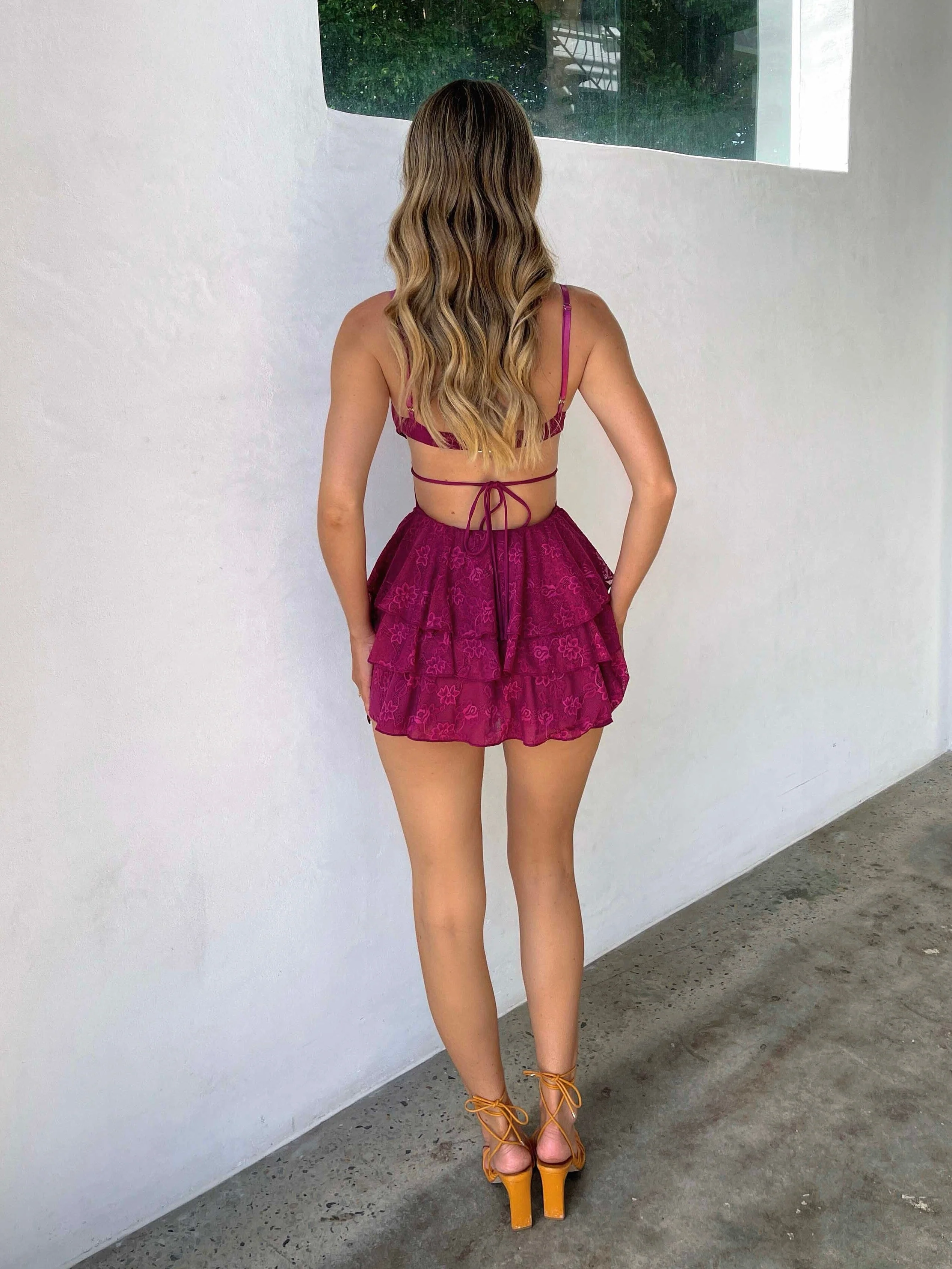 GRAZIE MINI DRESS PLUM - luluinthesky