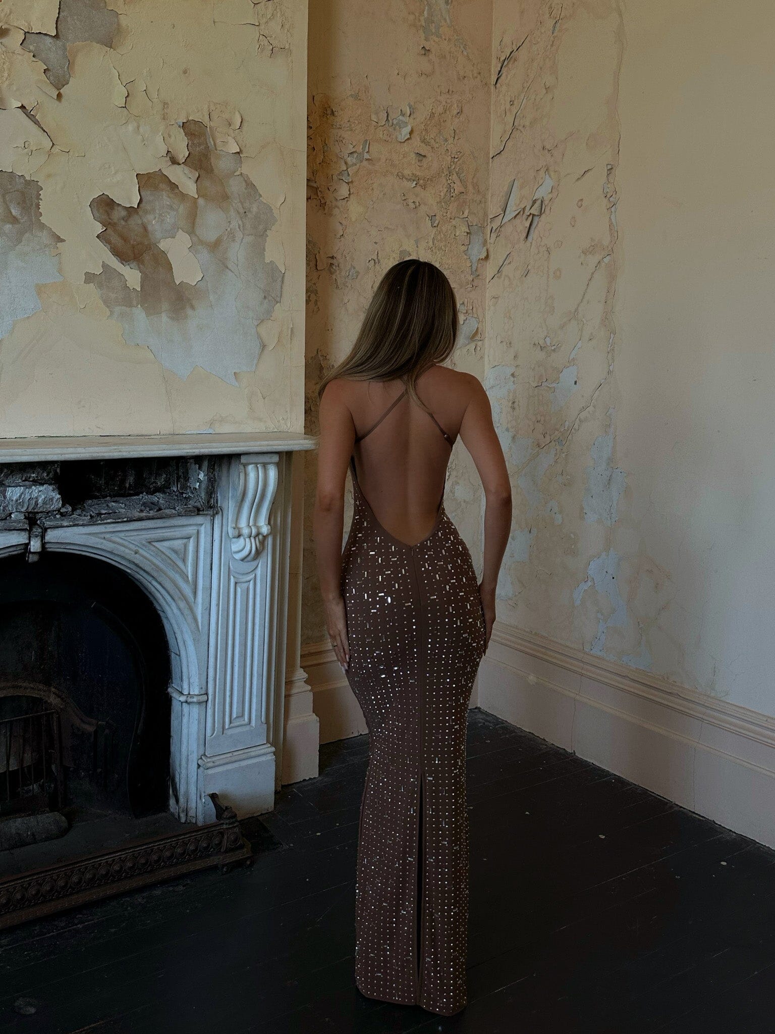 CIARAN MAXI DRESS TAN - luluinthesky