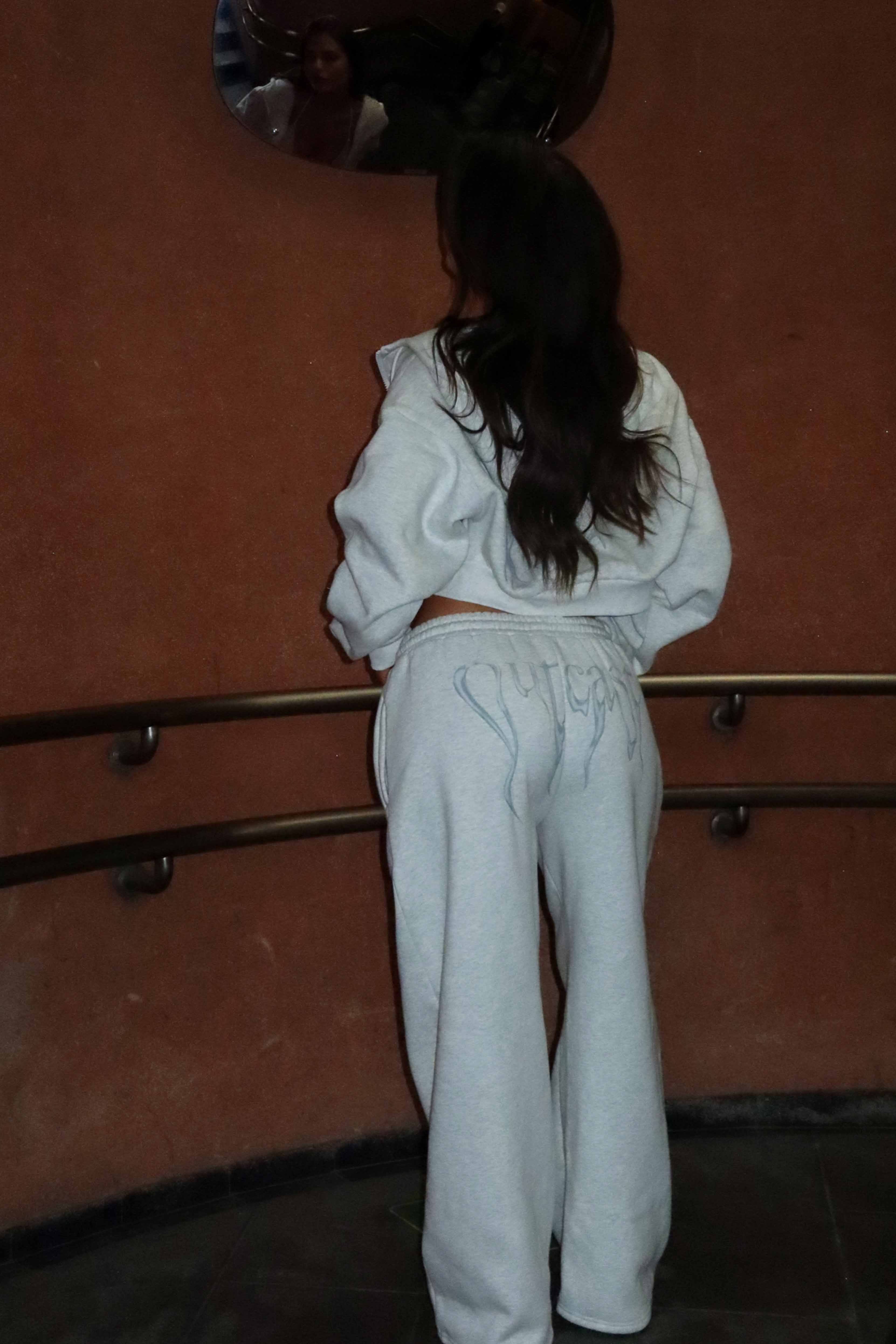 NYA CROPPED HOODIE GREY - luluinthesky