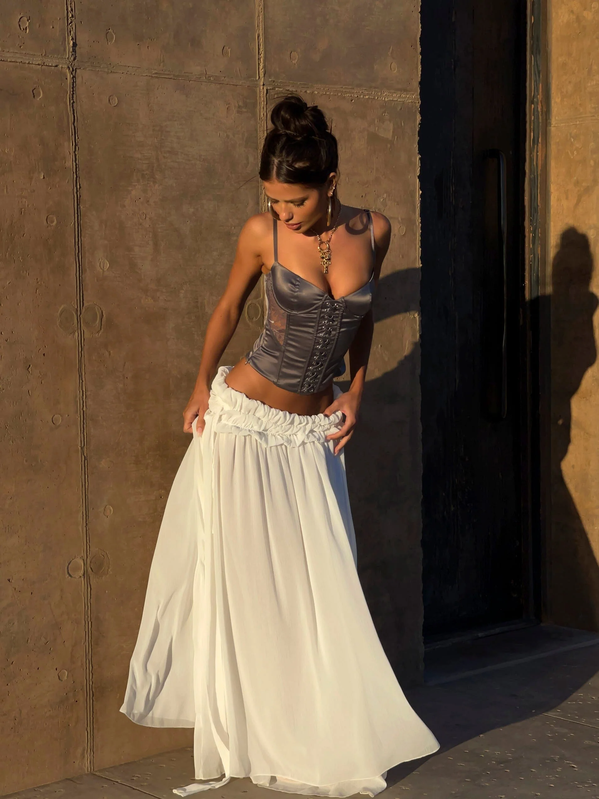 SADE CORSET TOP STEEL - luluinthesky