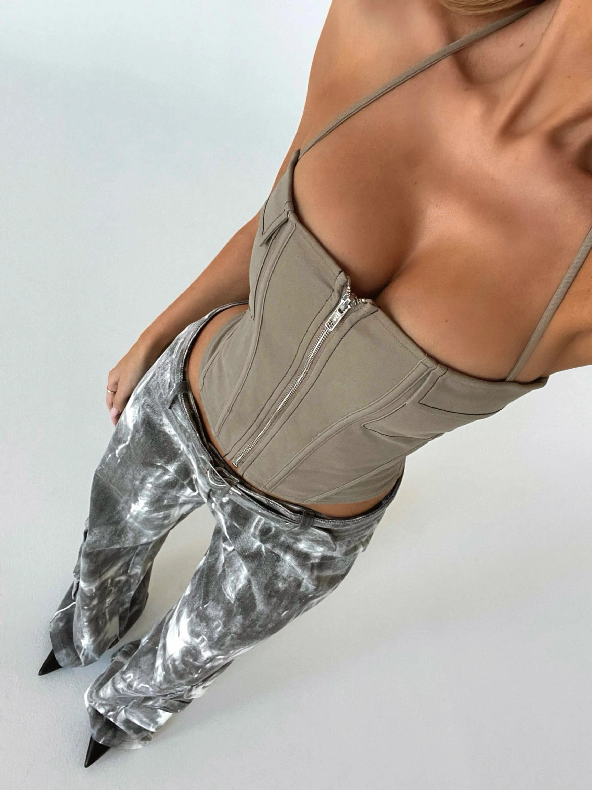 SERENE TOP TAUPE - luluinthesky