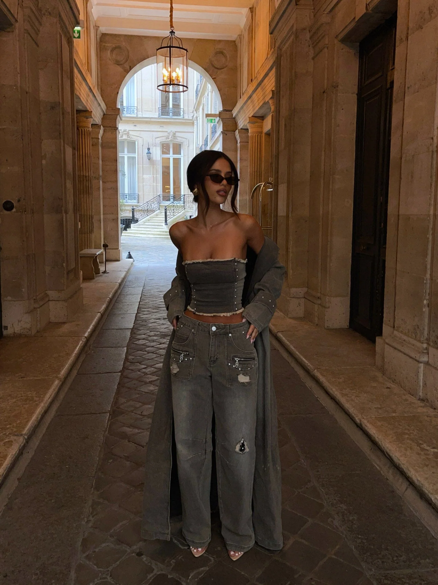 HENDRA TOP DENIM - luluinthesky