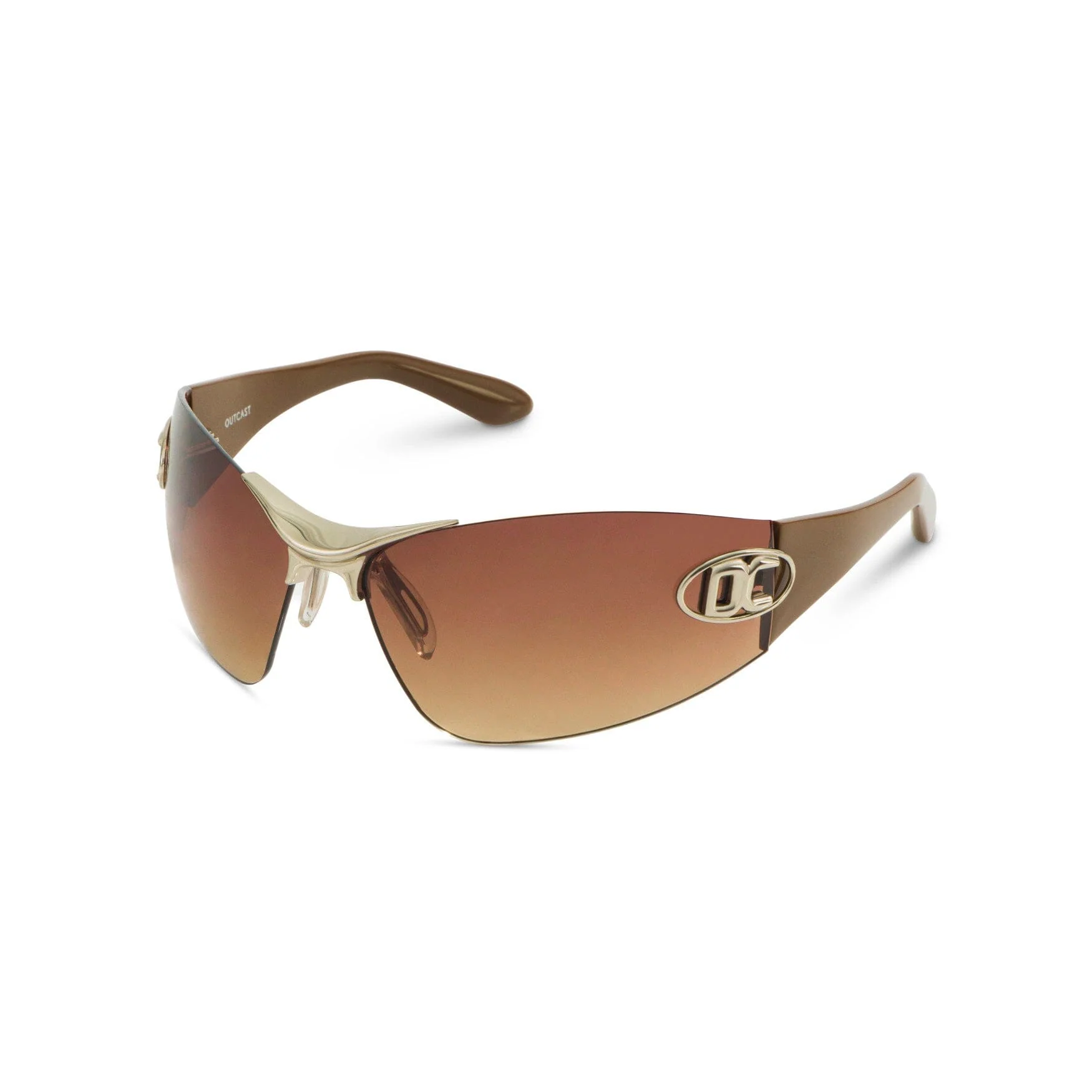 SIGNATURE FRAMELESS SUNGLASSES TAN - luluinthesky