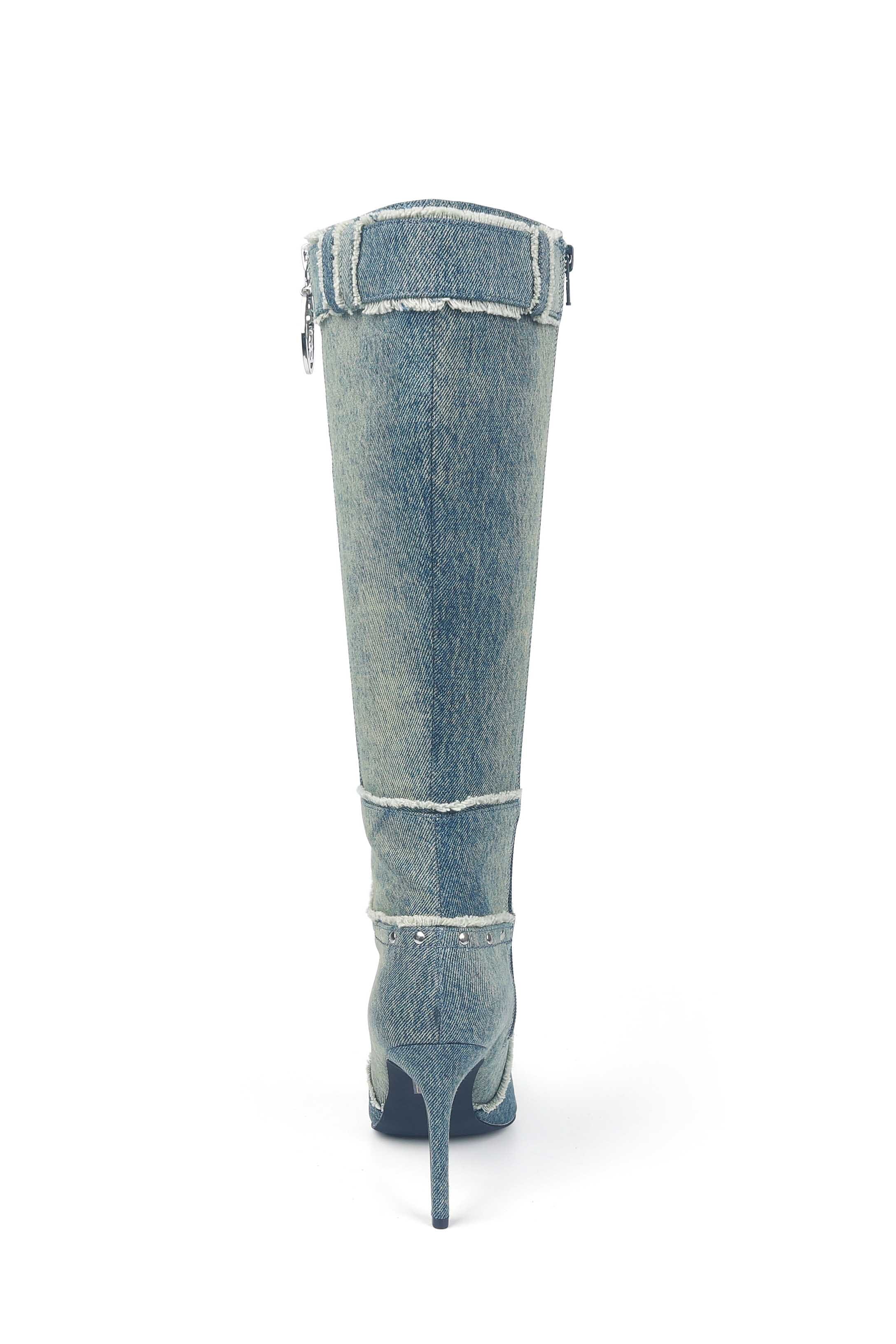 CINDY DENIM BOOTS - luluinthesky