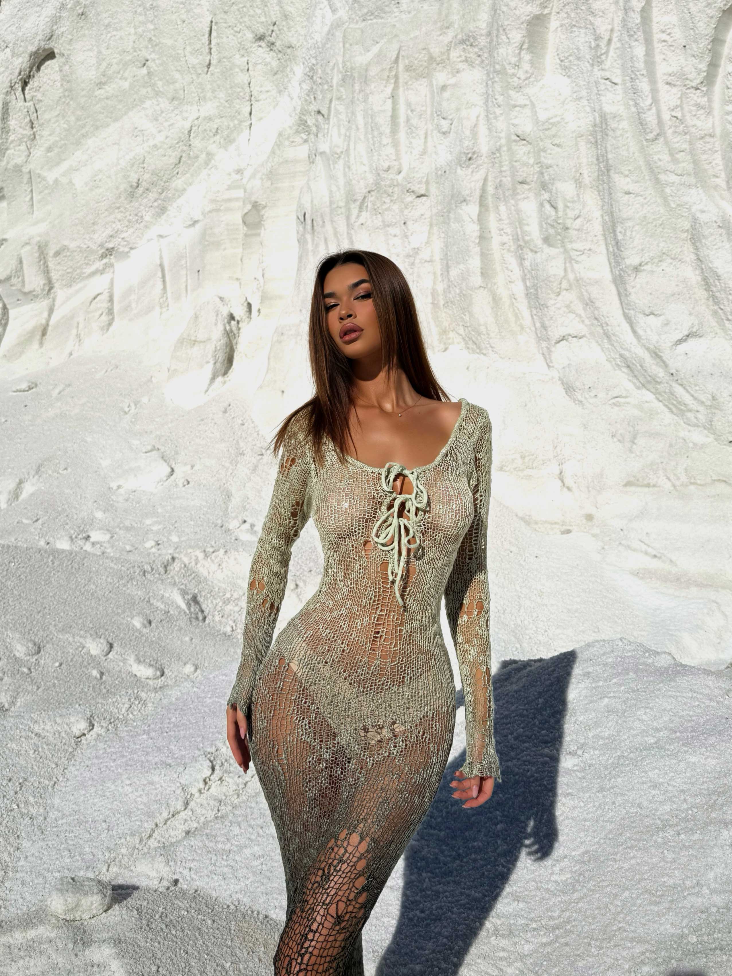 DIXIE MAXI DRESS GREEN OMBRE - luluinthesky