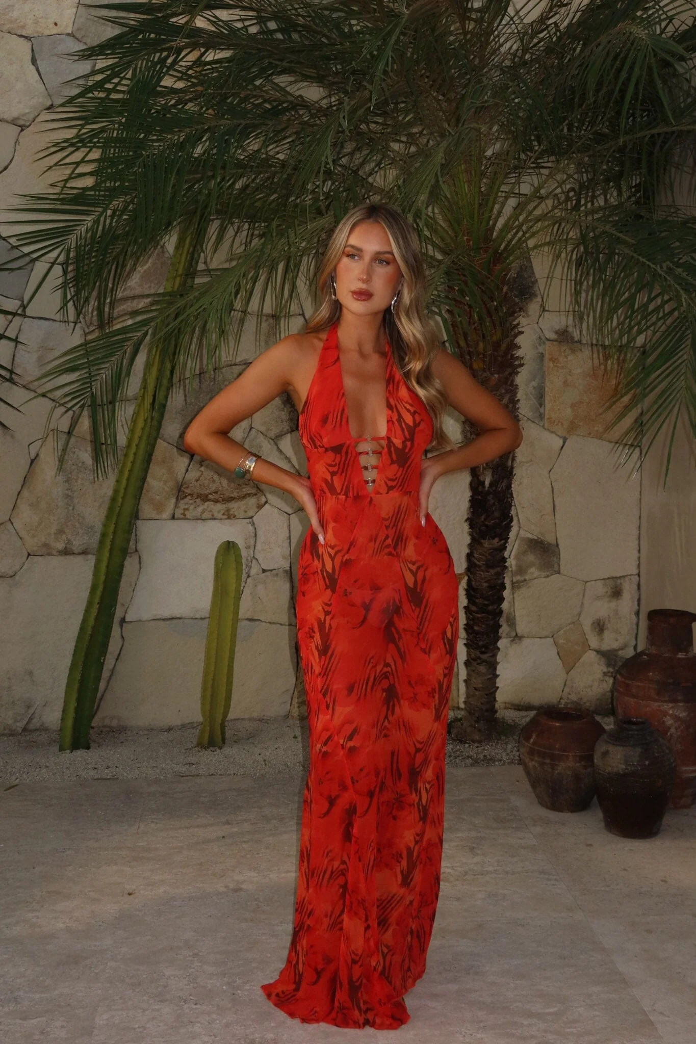 AZORES MAXI DRESS SCARLET MIRAGE - luluinthesky