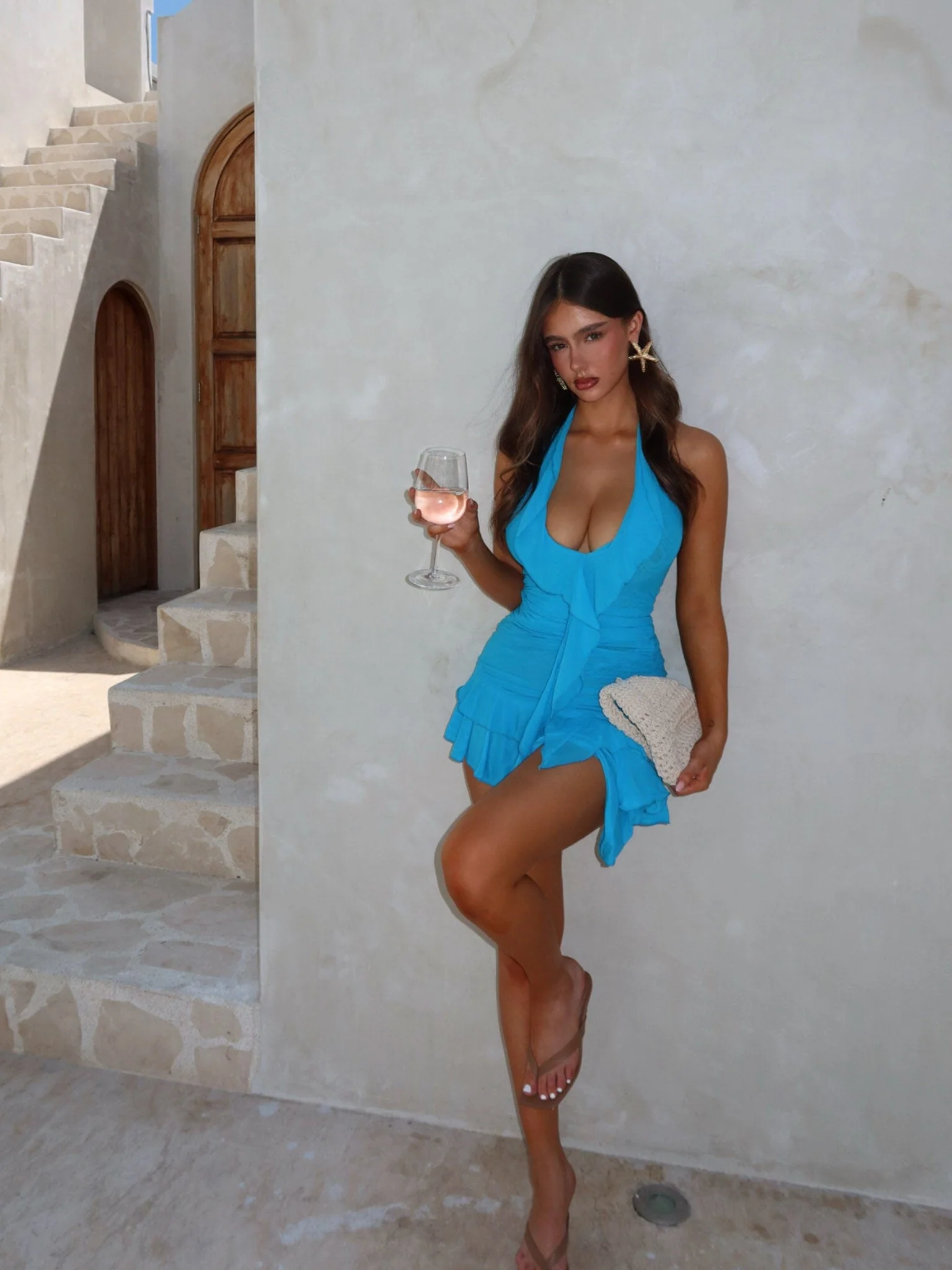 ANNIKA MESH MINI DRESS BLUE - luluinthesky