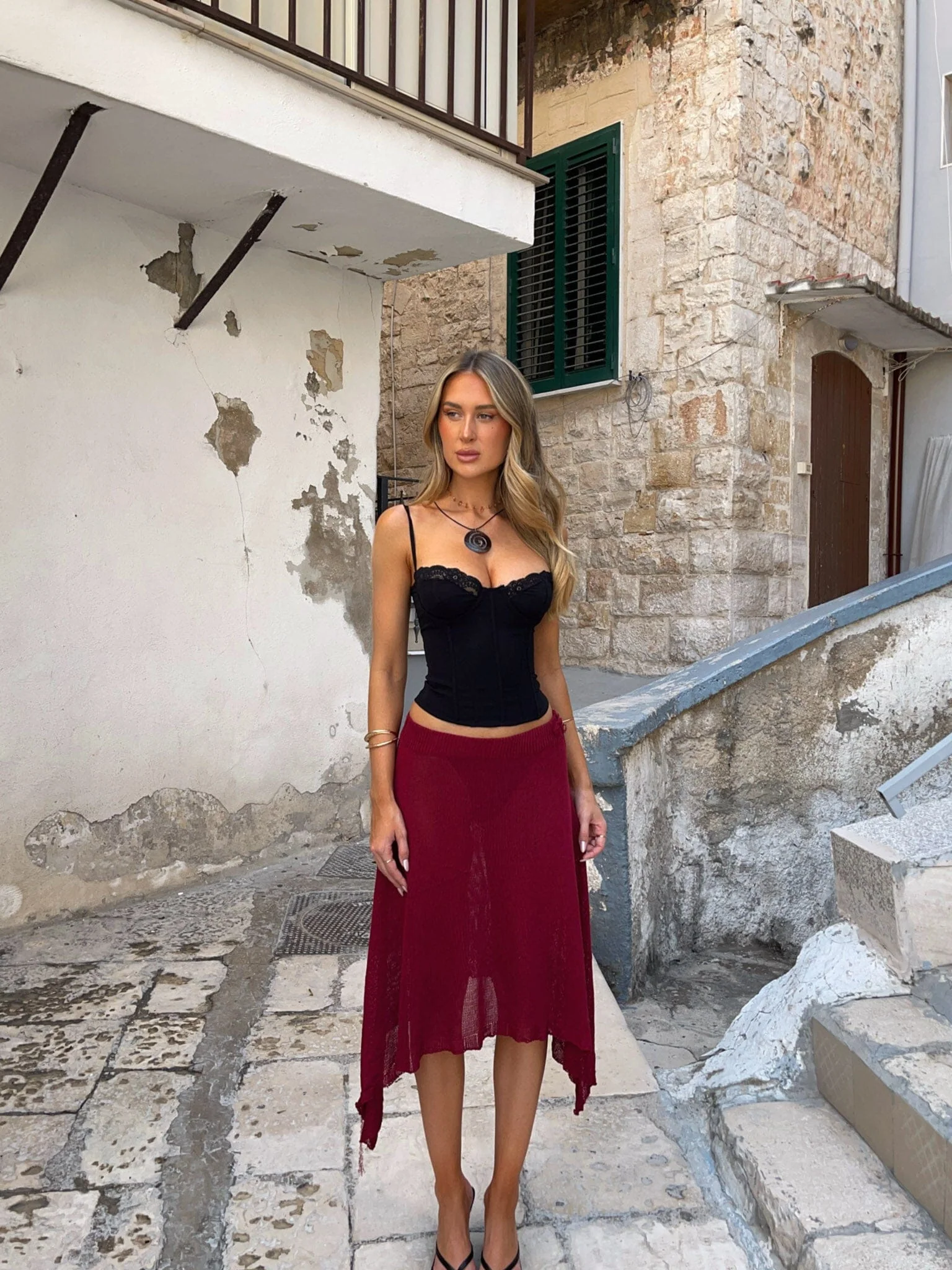 SOLEIL CORSET TOP BLACK - luluinthesky