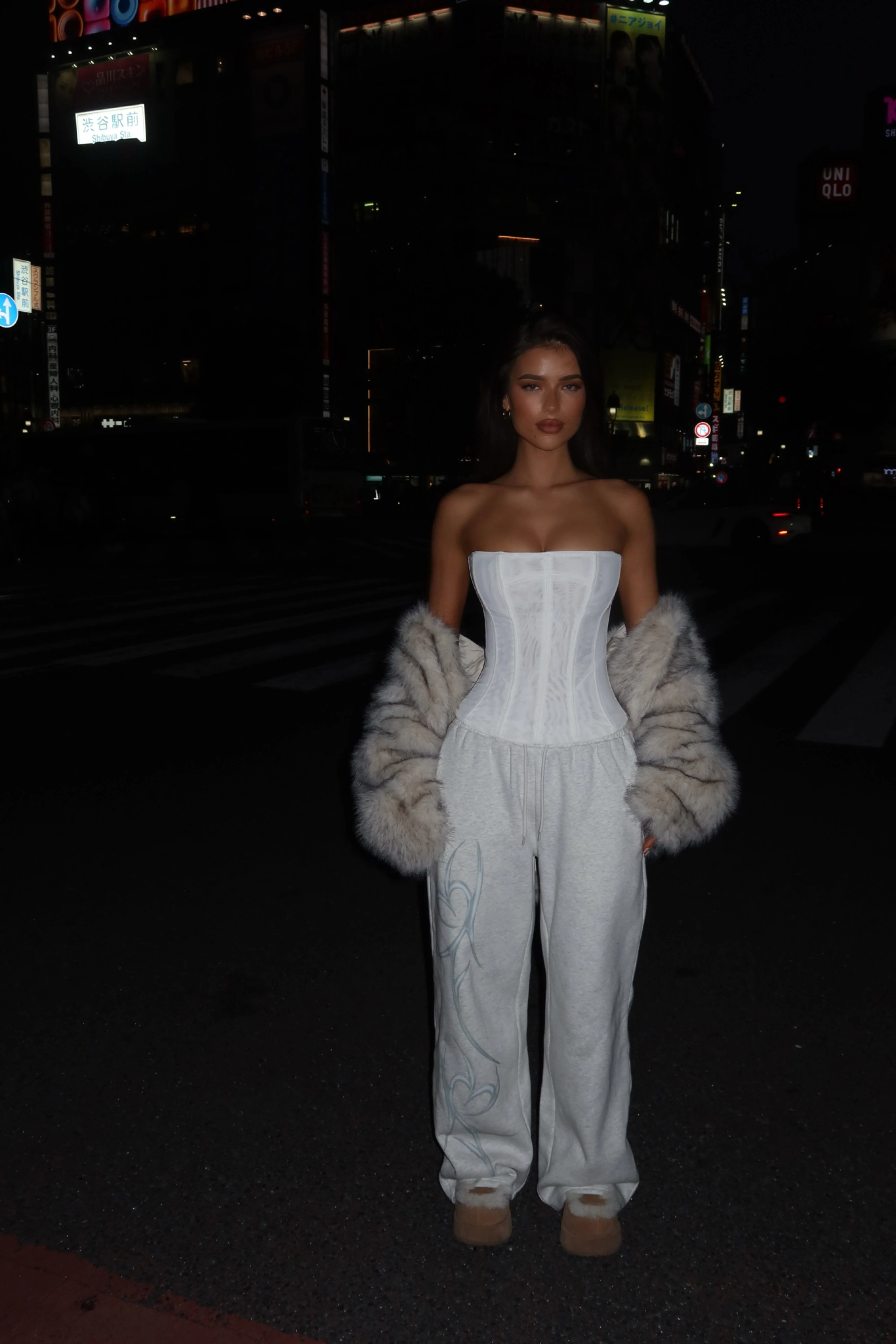 SOLA MESH CORSET TOP WHITE - luluinthesky