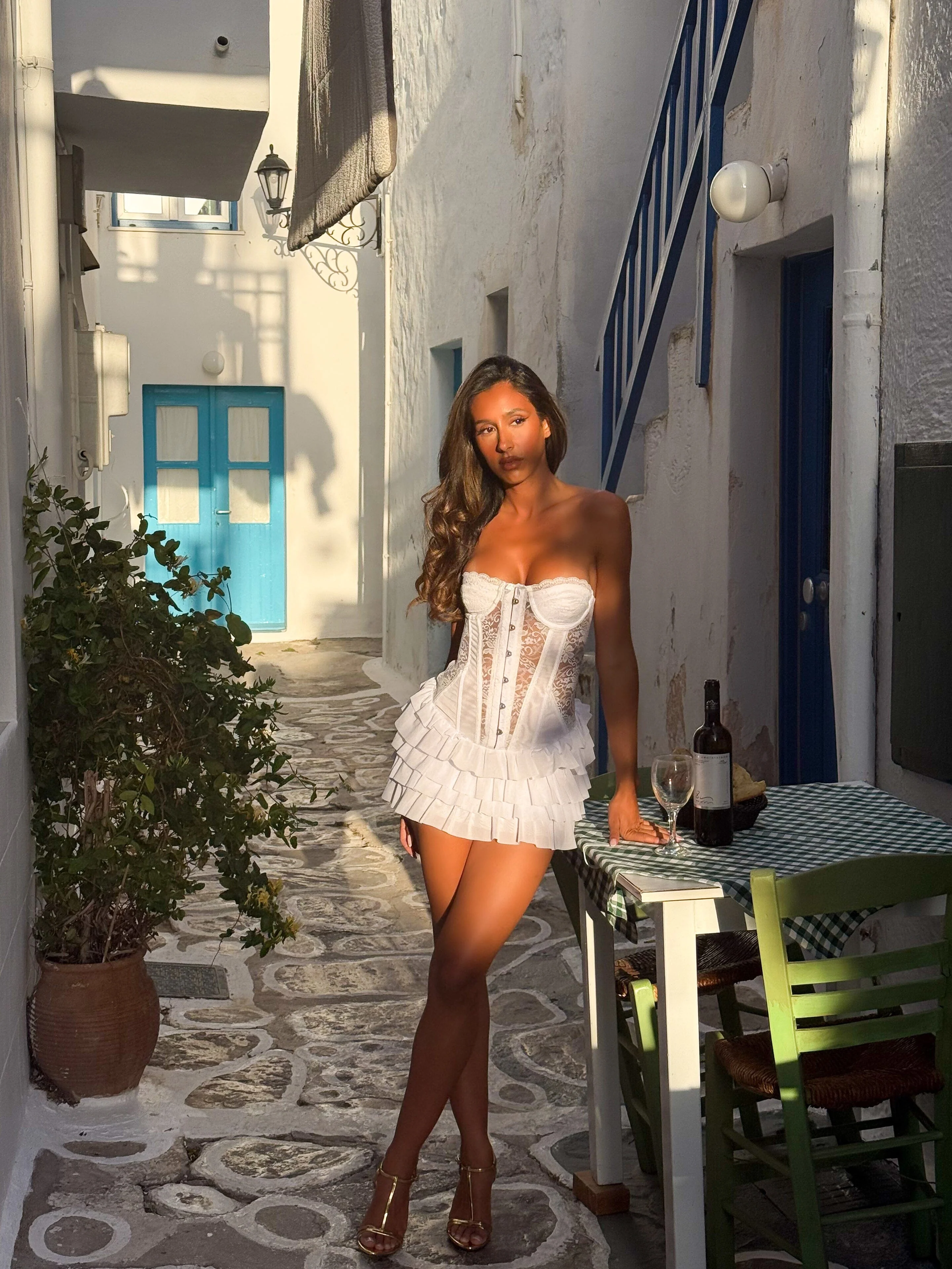 LUCIE MINI DRESS BRIGHT WHITE - luluinthesky