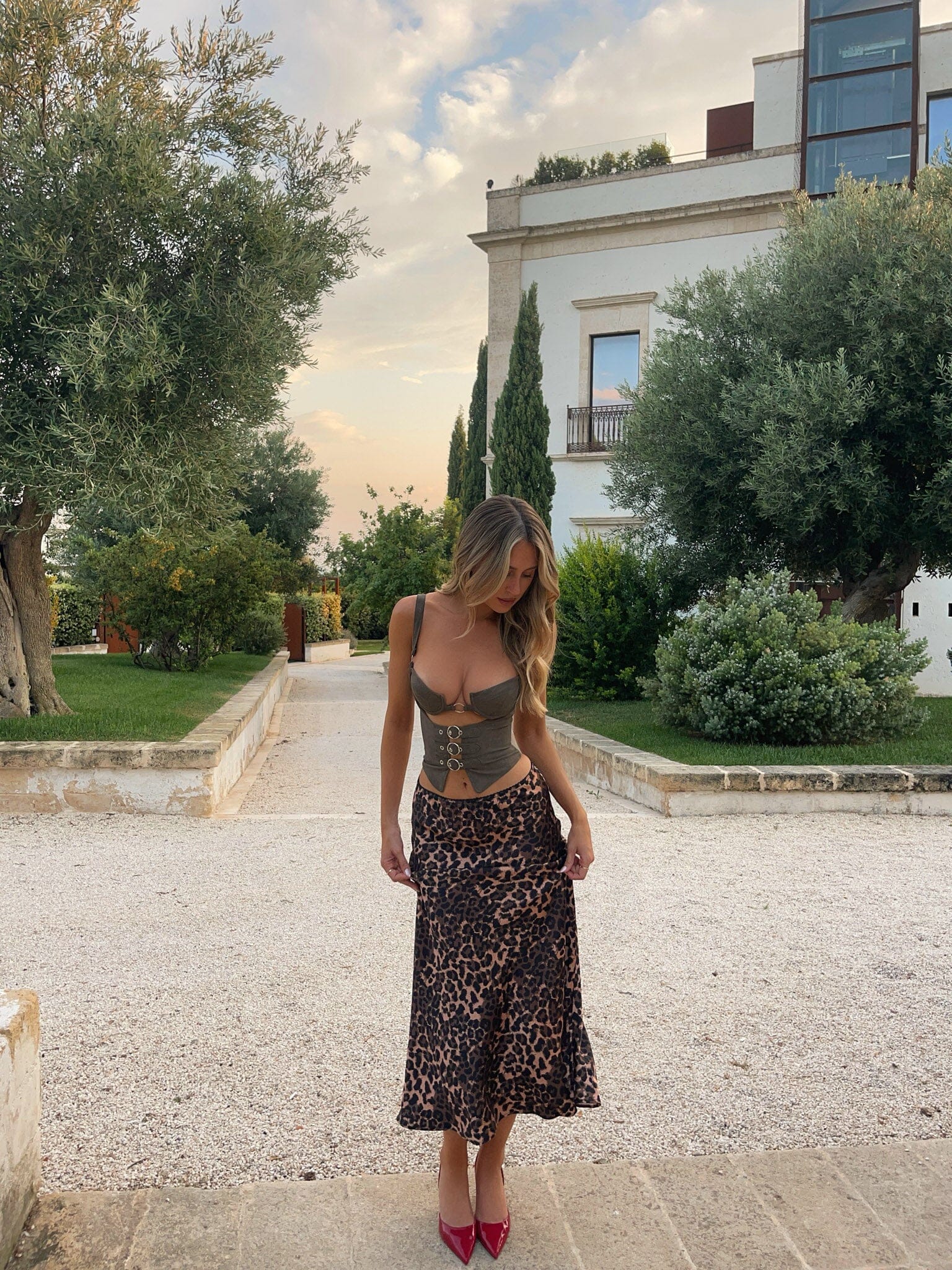 PIPPER TOP BROWN PU - luluinthesky