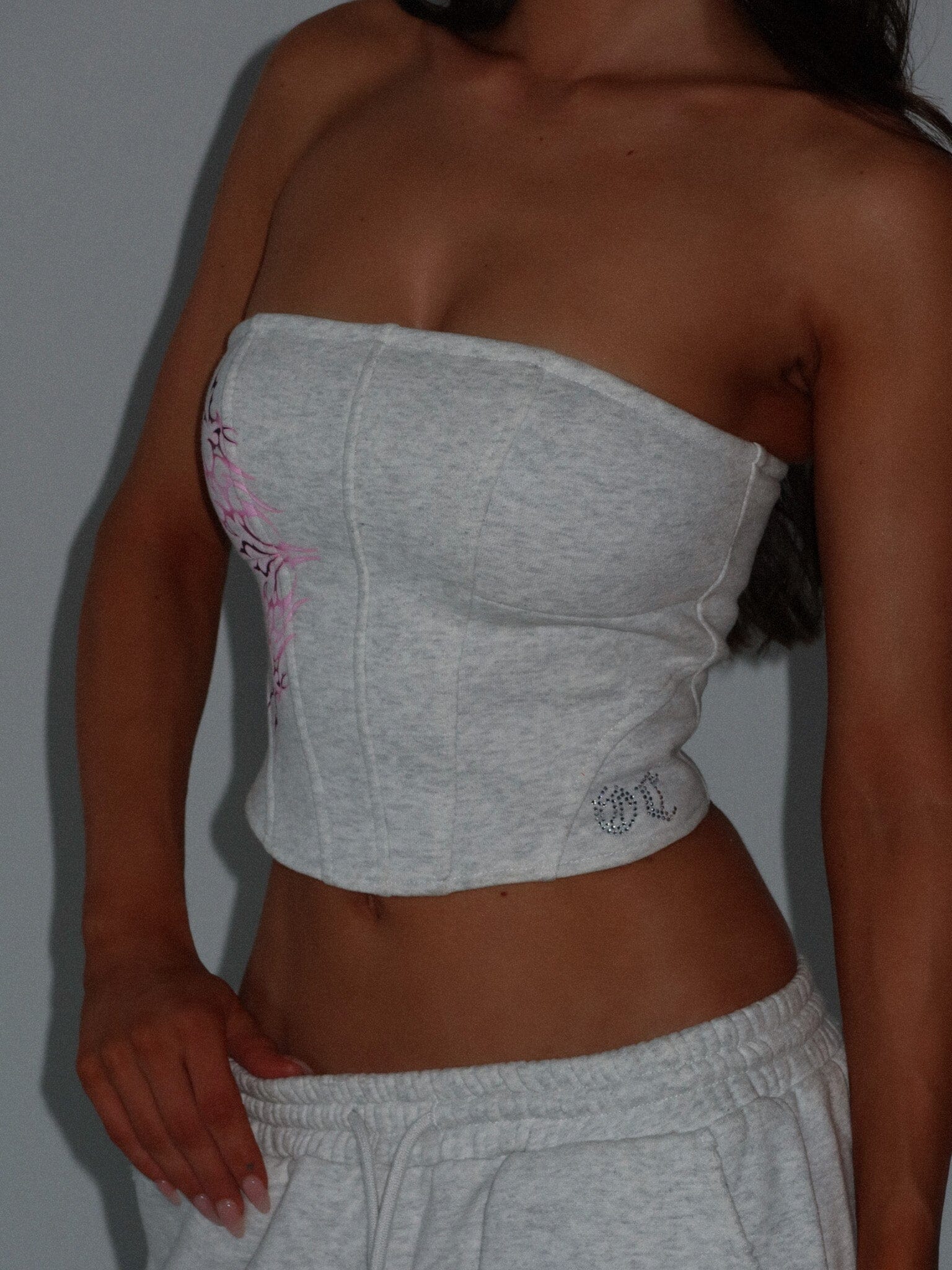 PARSON CORSET TOP GREY - luluinthesky