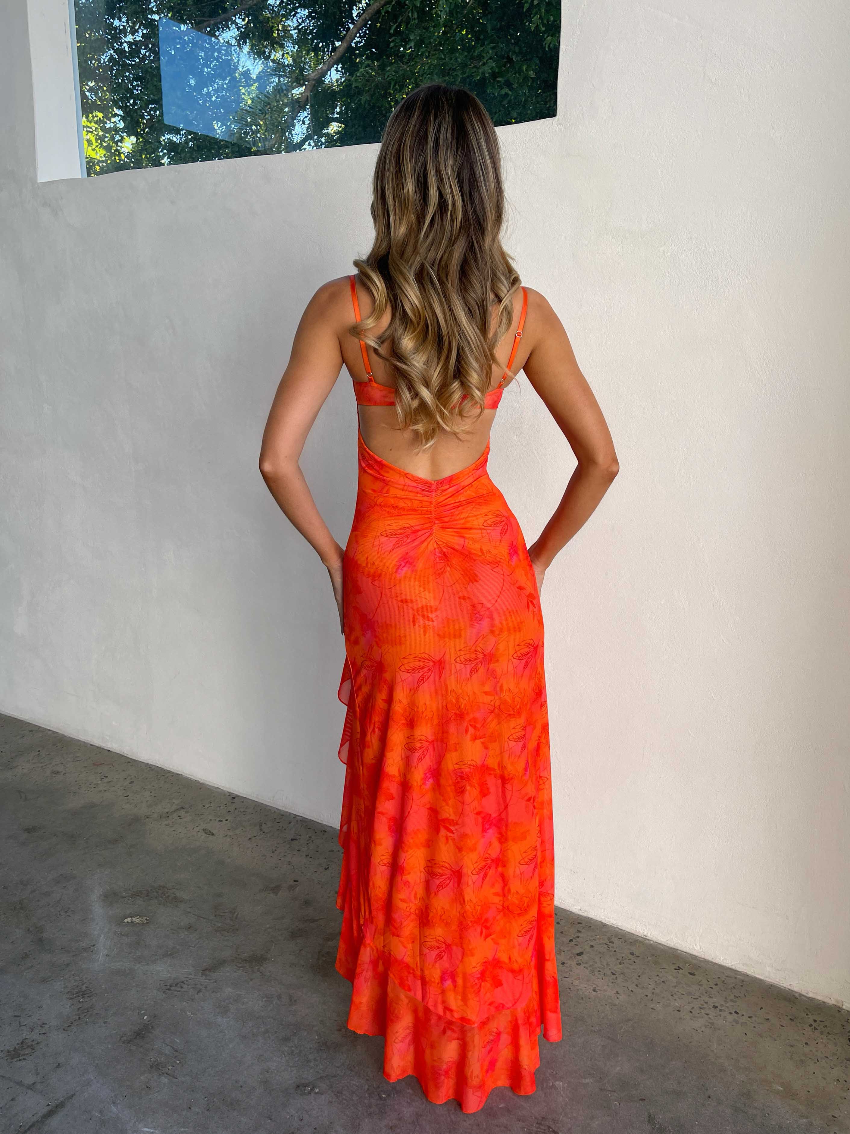 BEATRIX MAXI DRESS ORANGE - luluinthesky