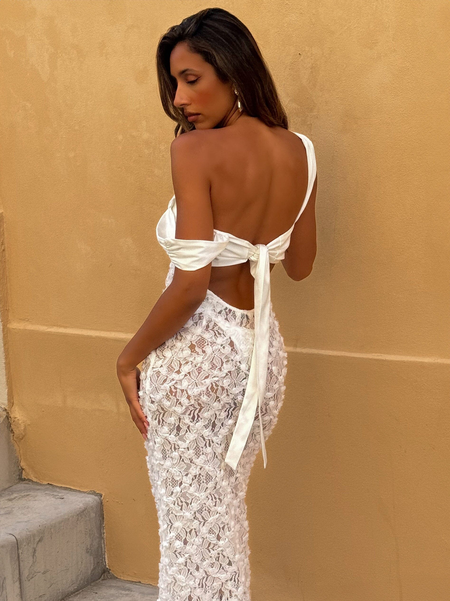 BIOA MAXI DRESS IVORY - luluinthesky