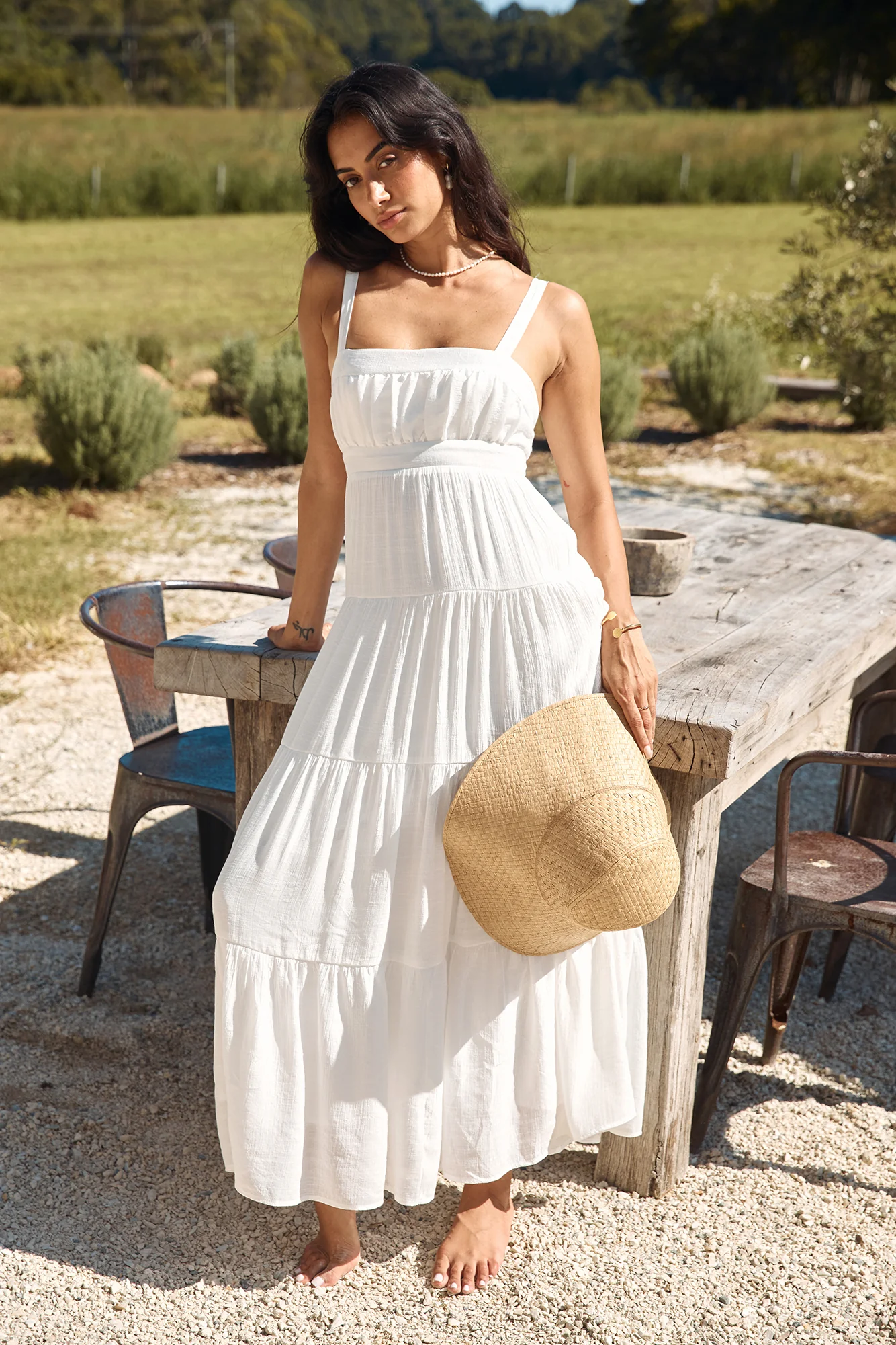 Shooting Stars Maxi Dress White - luluinthesky
