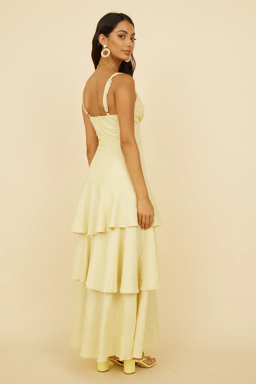 Oh Sunflower Dreams Maxi Dress Yellow - luluinthesky