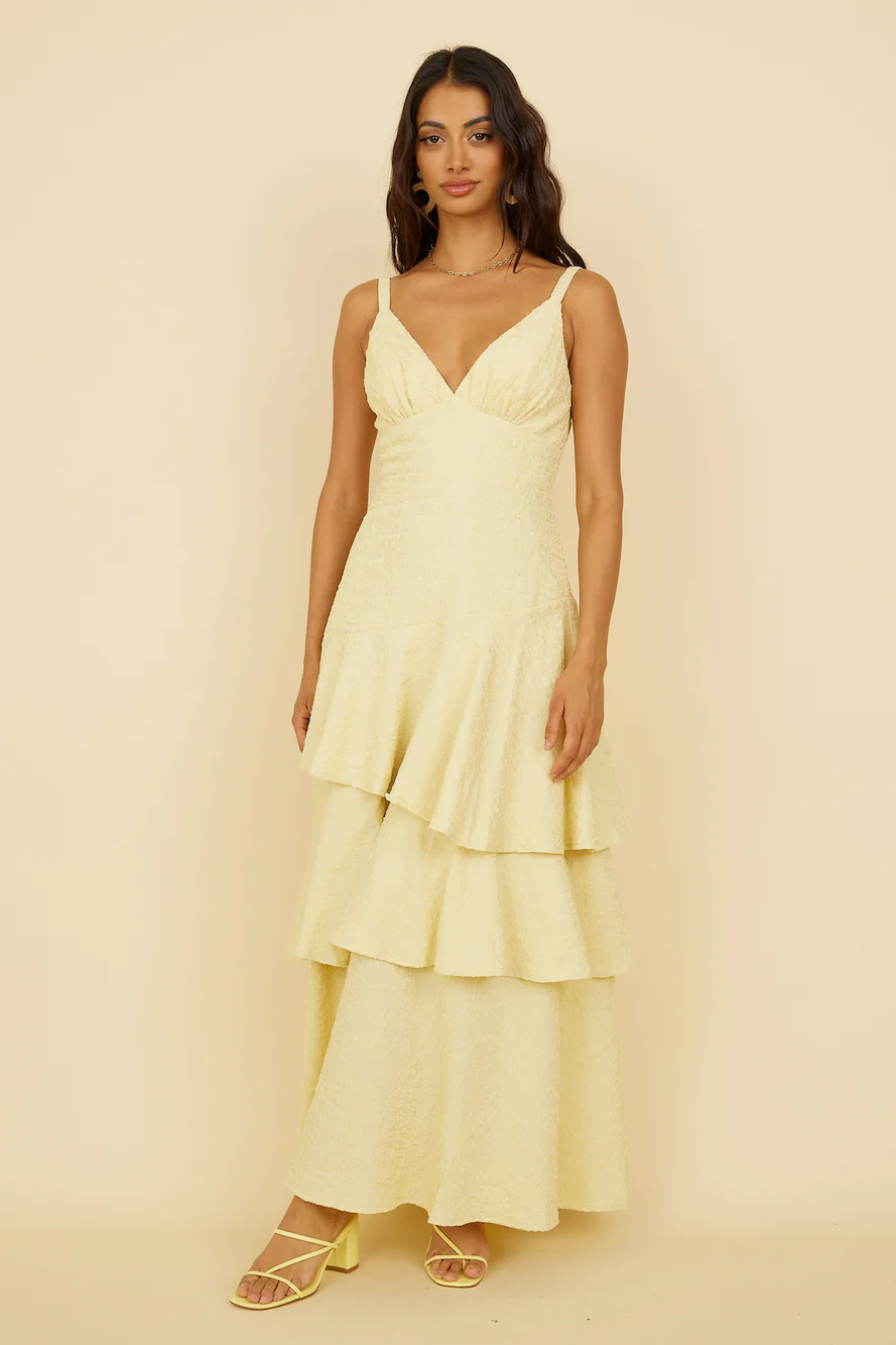 Oh Sunflower Dreams Maxi Dress Yellow - luluinthesky