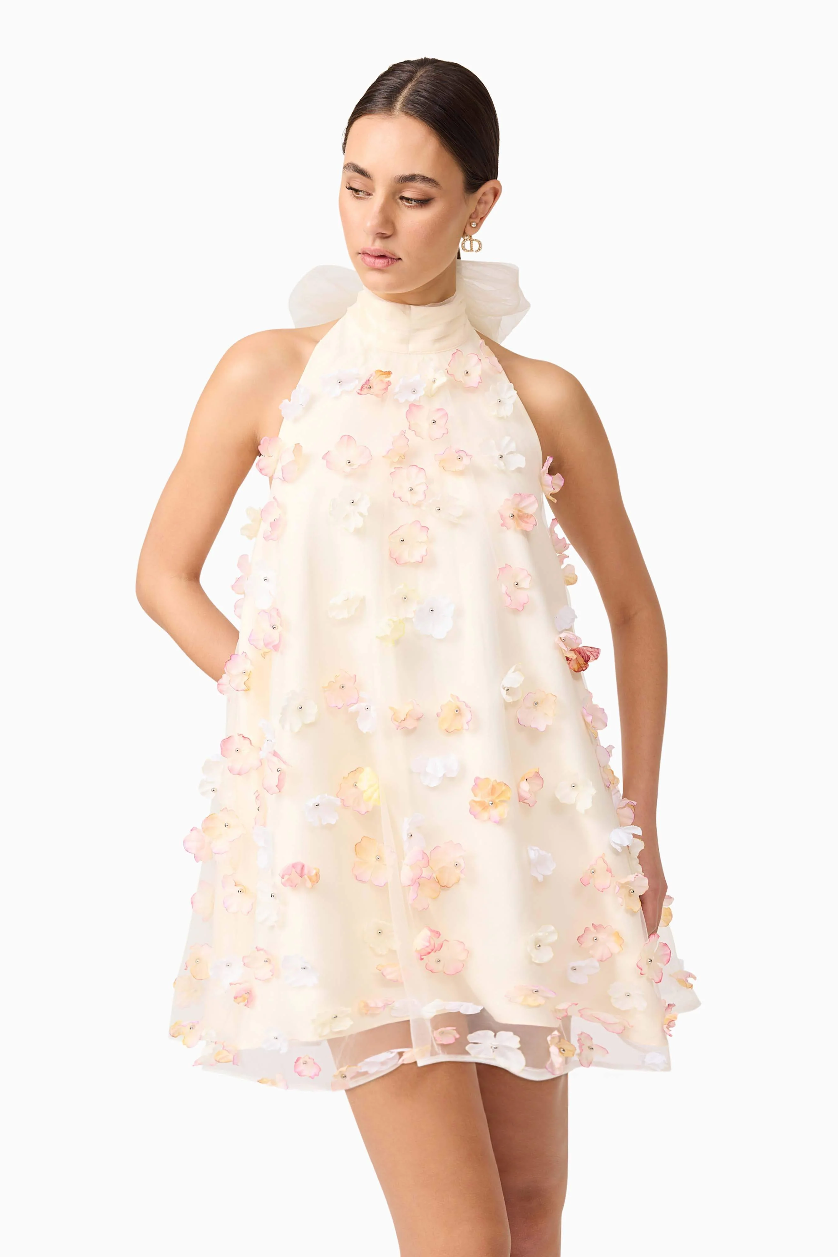 Livia Trapeze Mini Dress in Yellow - luluinthesky