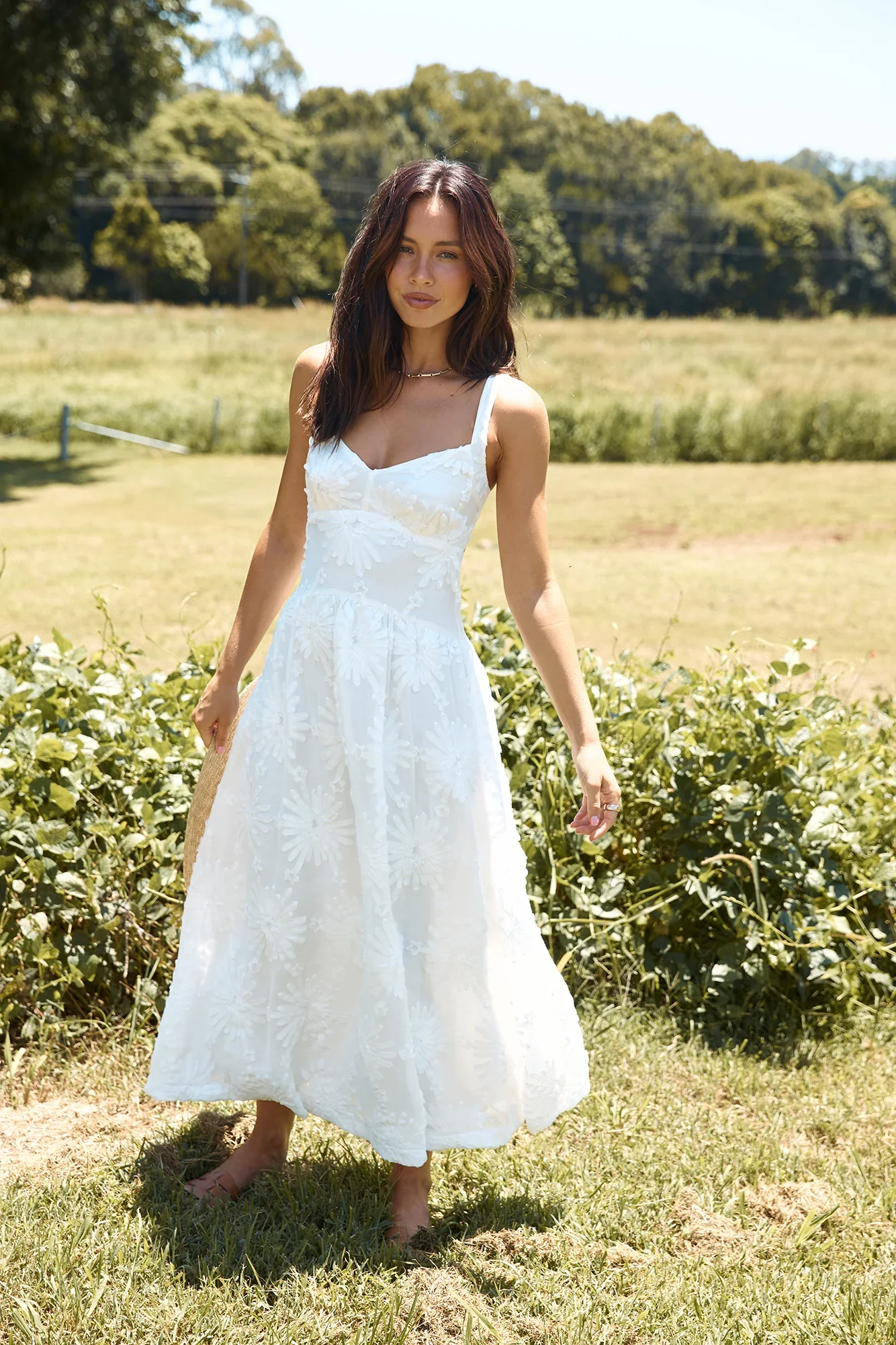 Porcelain Princess Maxi Dress White - luluinthesky