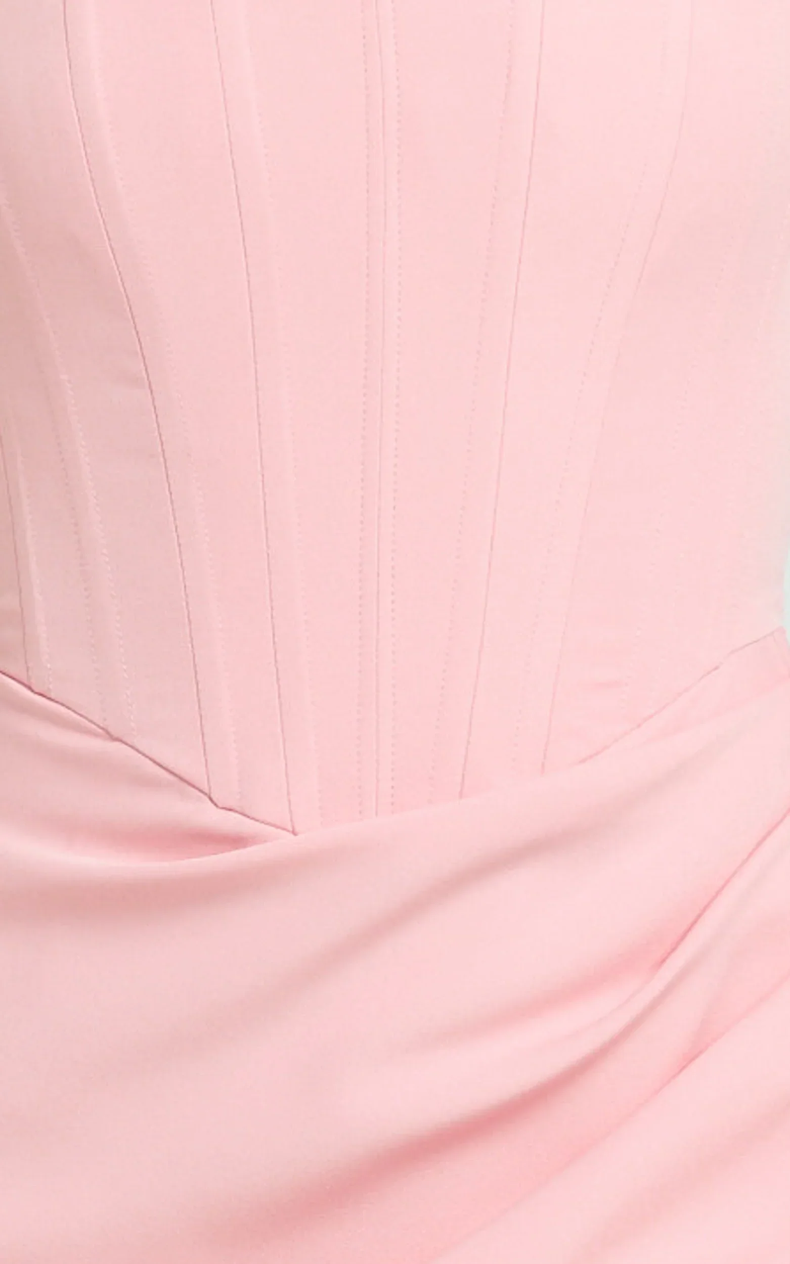 Avery Mini Dress Strapless Corset Bodice Draped Dress in Pink - luluinthesky