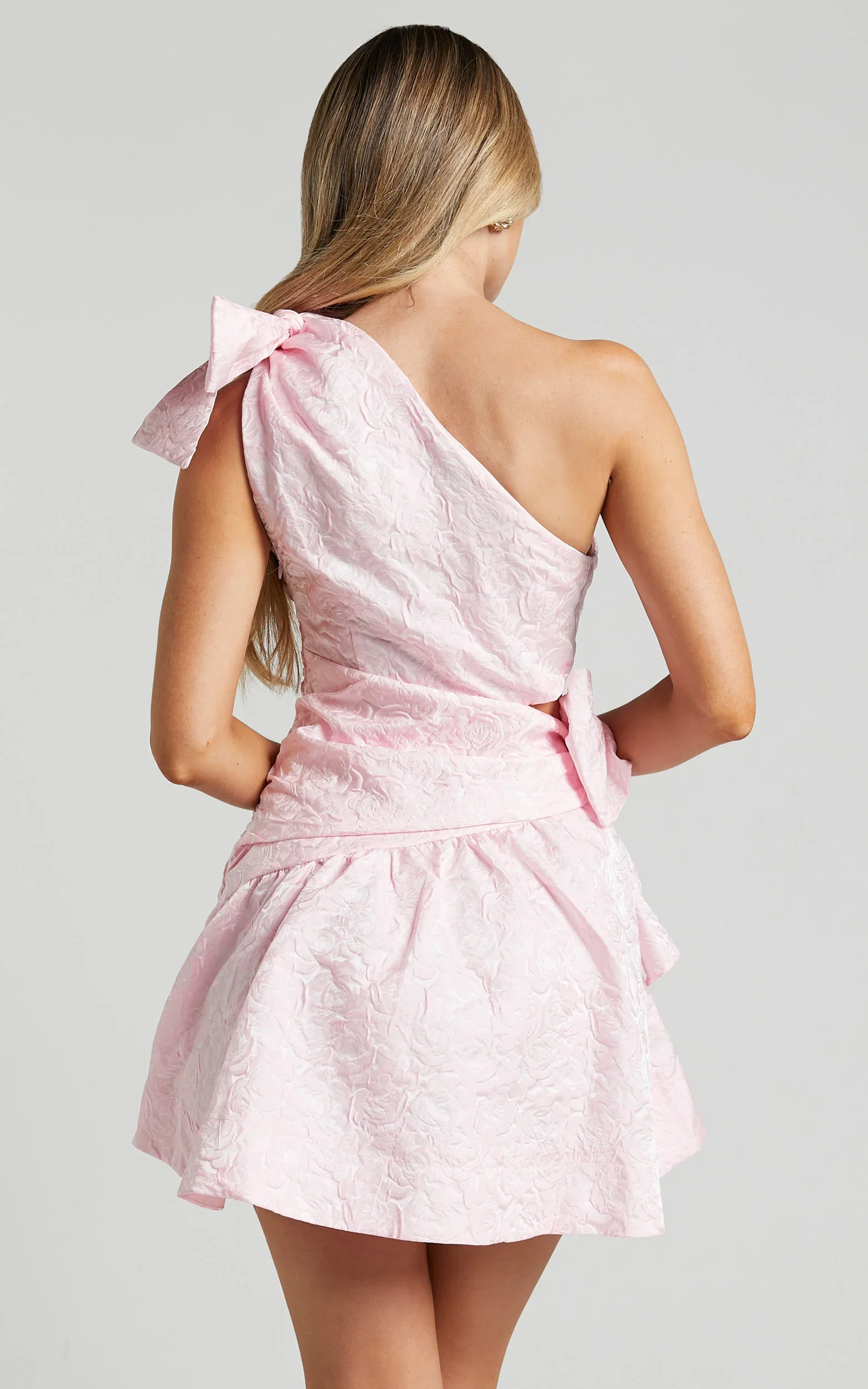 Mathilda Mini Dress Cut Out Side Wrap Dress in Pink - luluinthesky