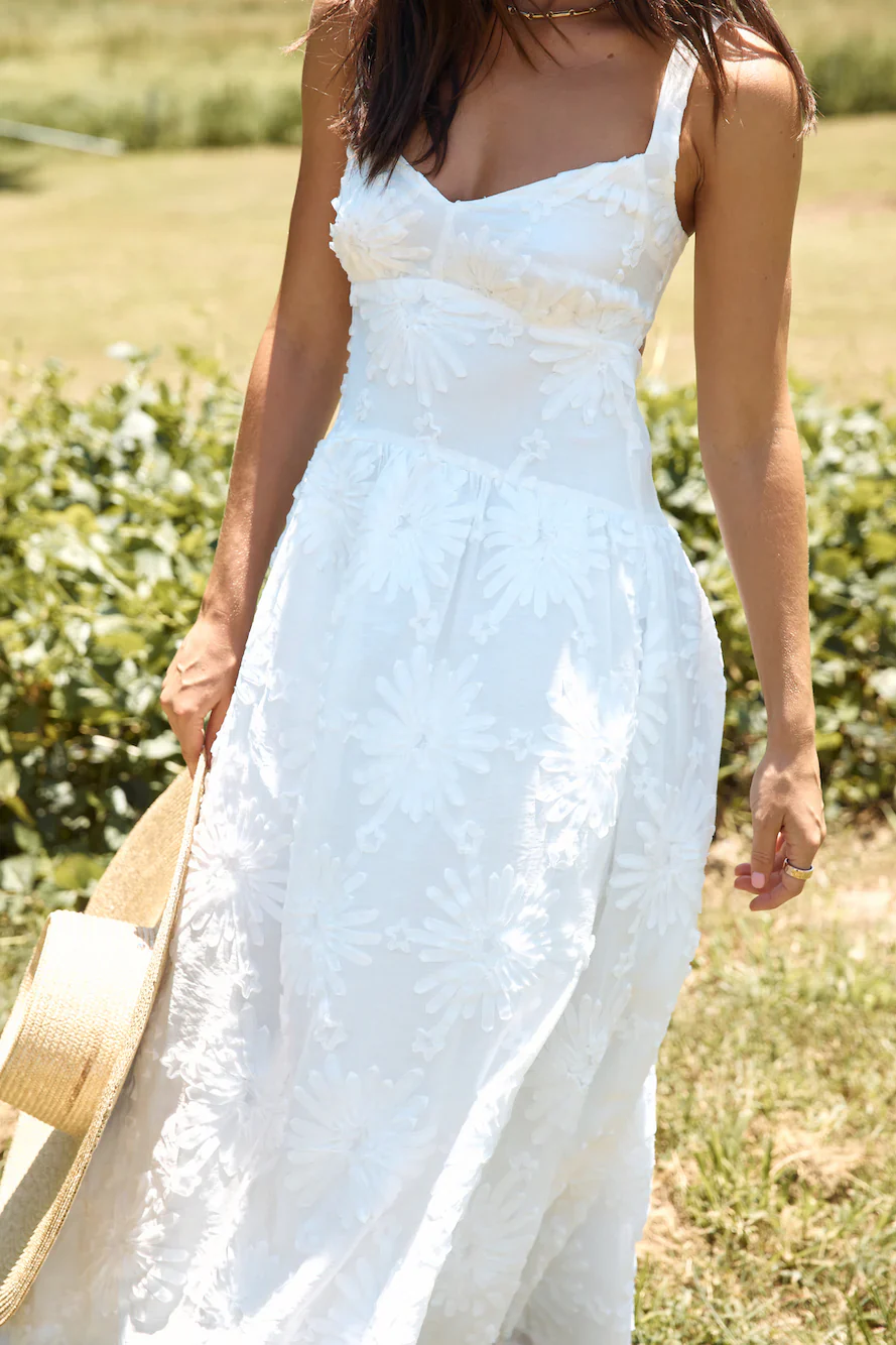 Porcelain Princess Maxi Dress White - luluinthesky