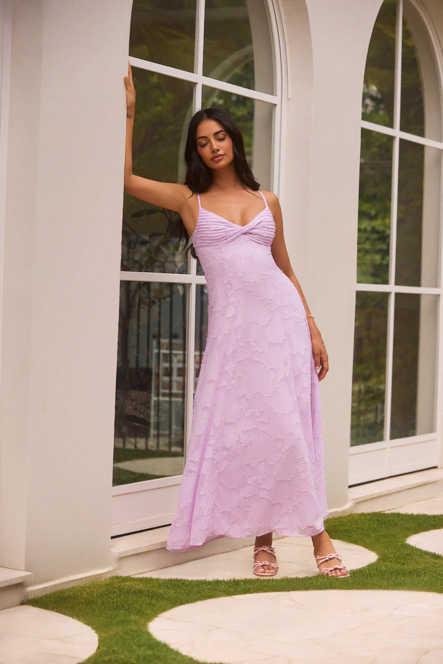 Habita Maxi Dress Lilac - luluinthesky